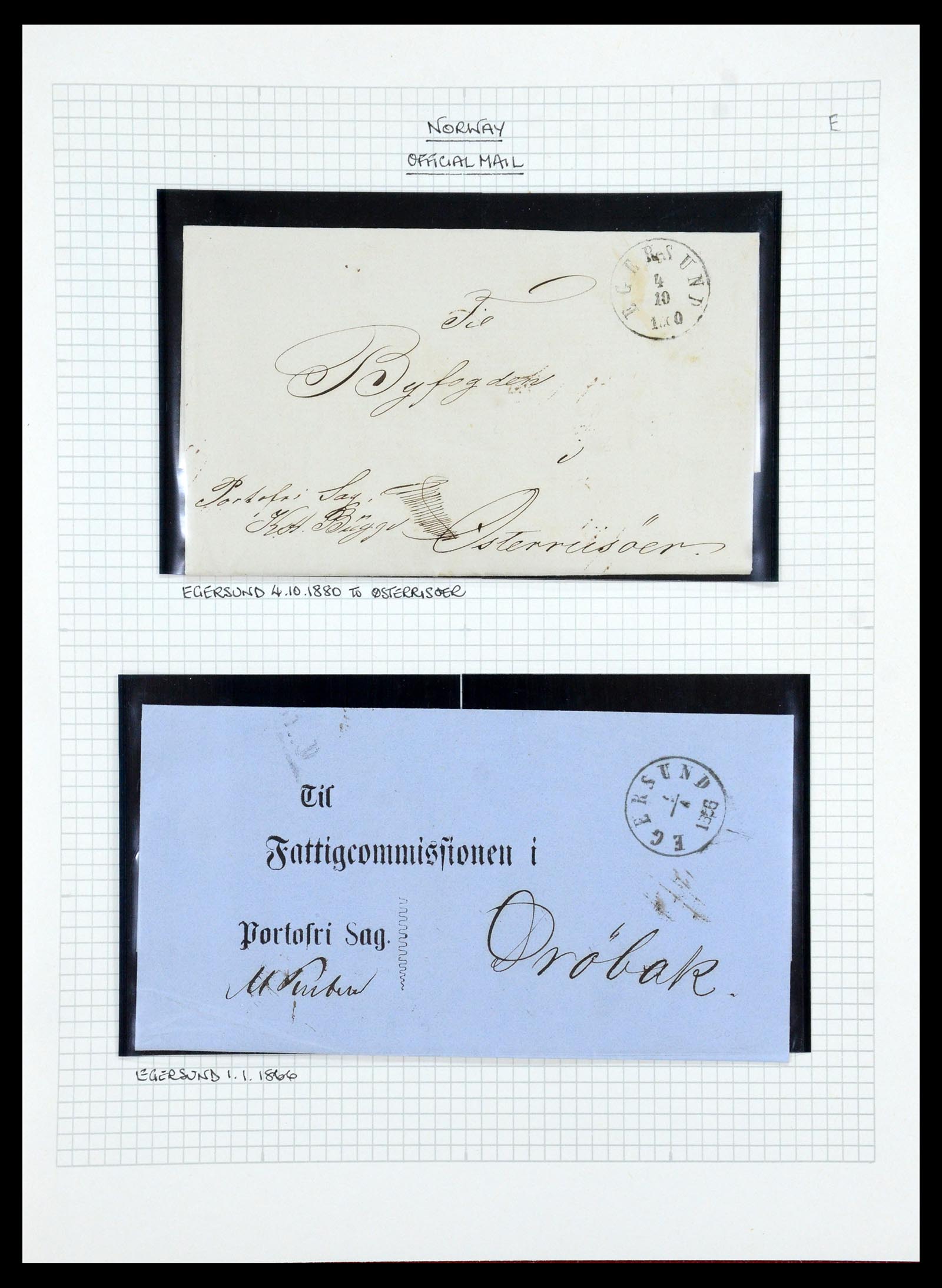 35667 032 - Postzegelverzameling 35667 Noorwegen dienst 1849-1982.