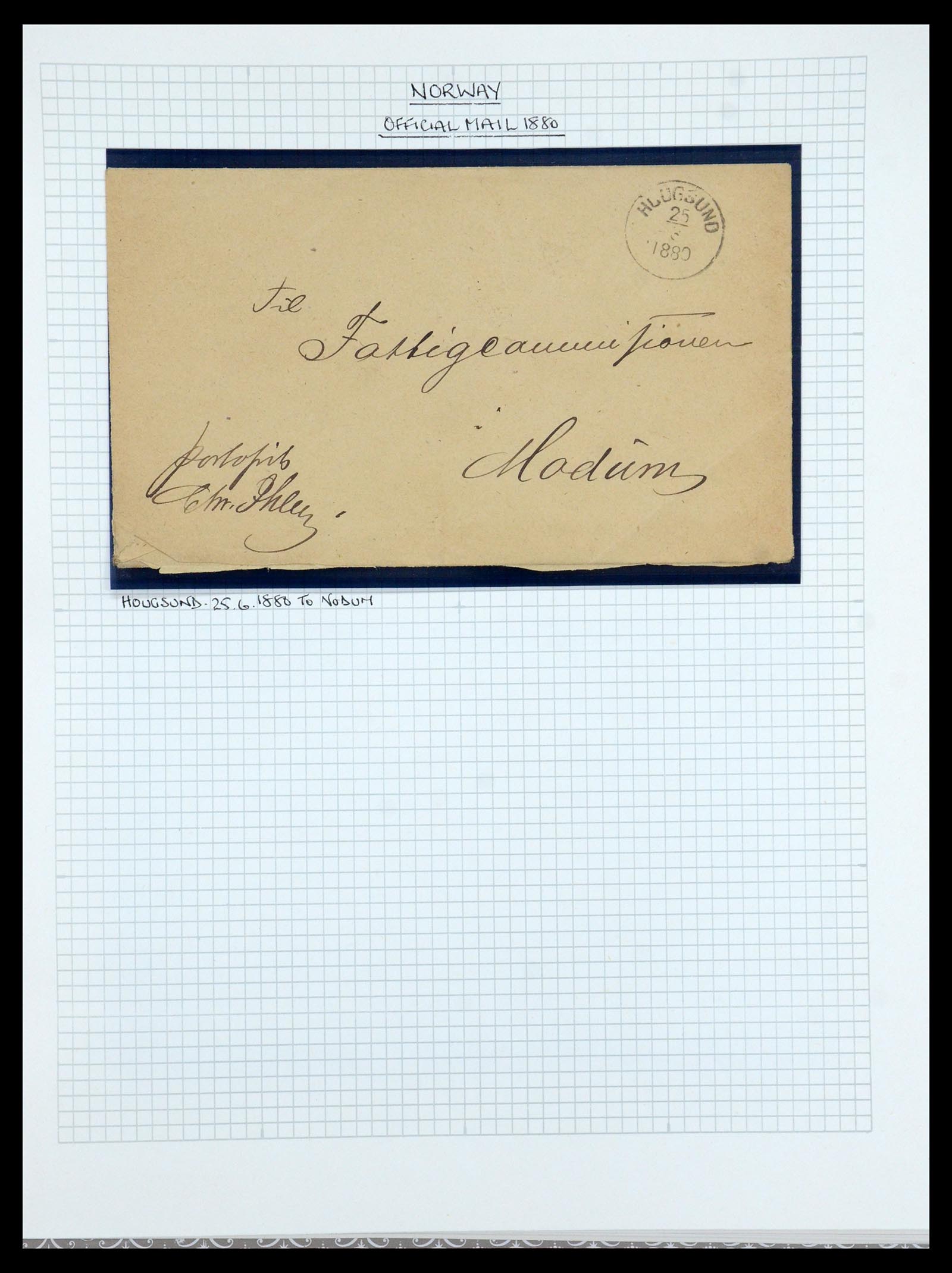35667 039 - Postzegelverzameling 35667 Noorwegen dienst 1849-1982.