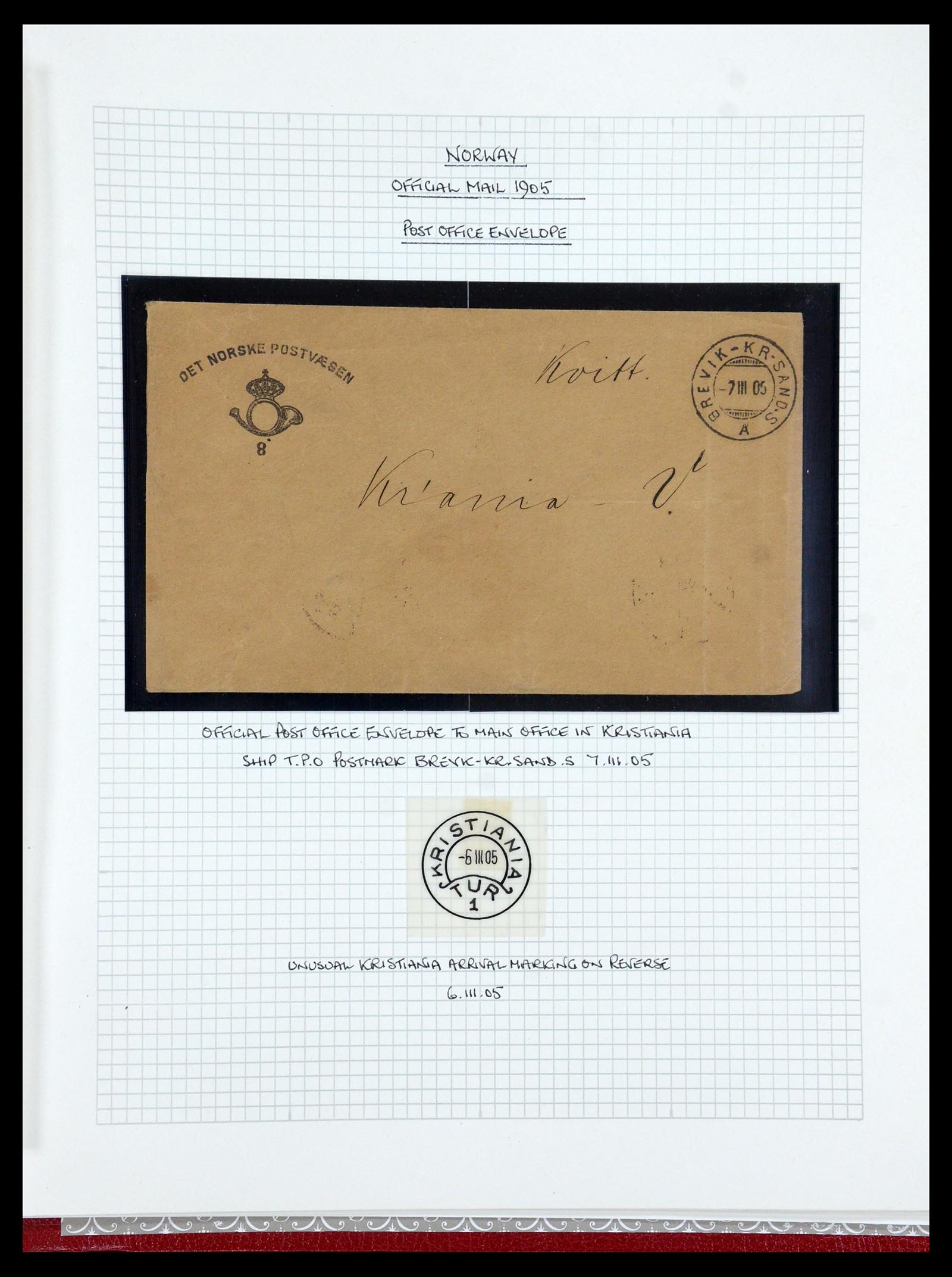 35667 052 - Postzegelverzameling 35667 Noorwegen dienst 1849-1982.