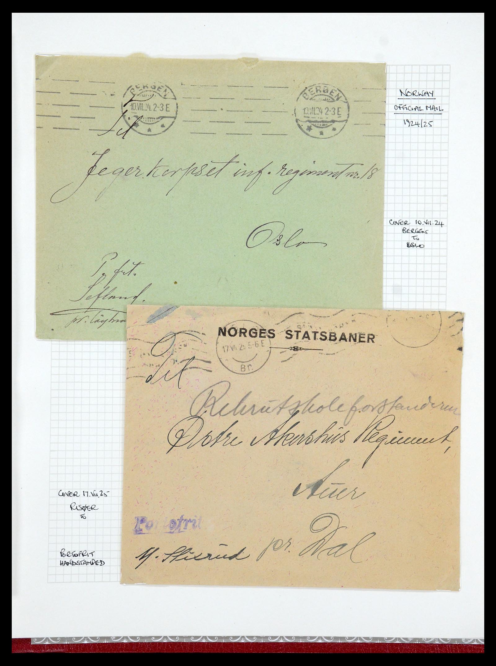 35667 054 - Postzegelverzameling 35667 Noorwegen dienst 1849-1982.