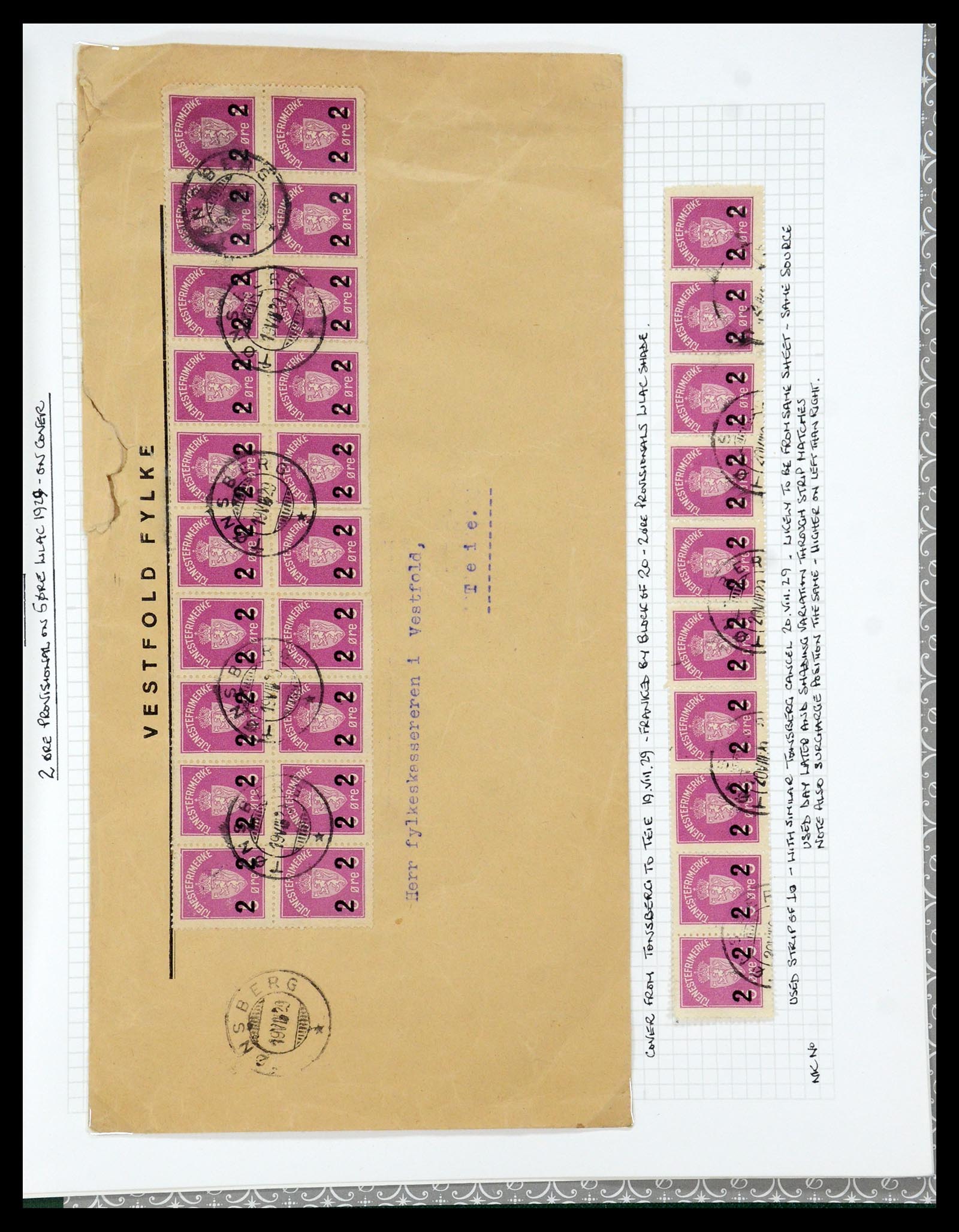 35667 087 - Postzegelverzameling 35667 Noorwegen dienst 1849-1982.