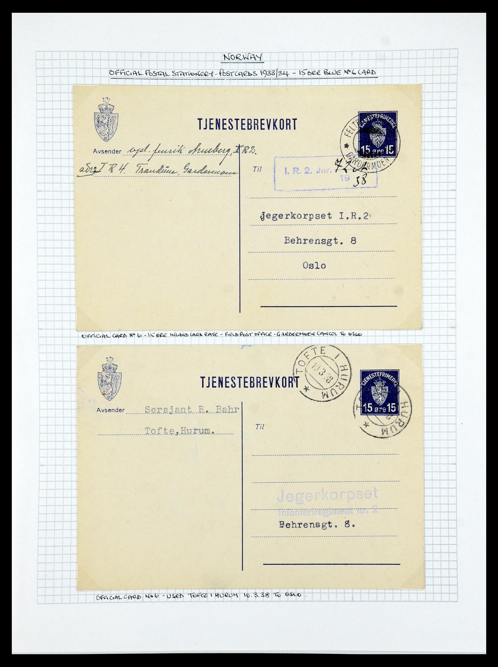 35667 241 - Postzegelverzameling 35667 Noorwegen dienst 1849-1982.