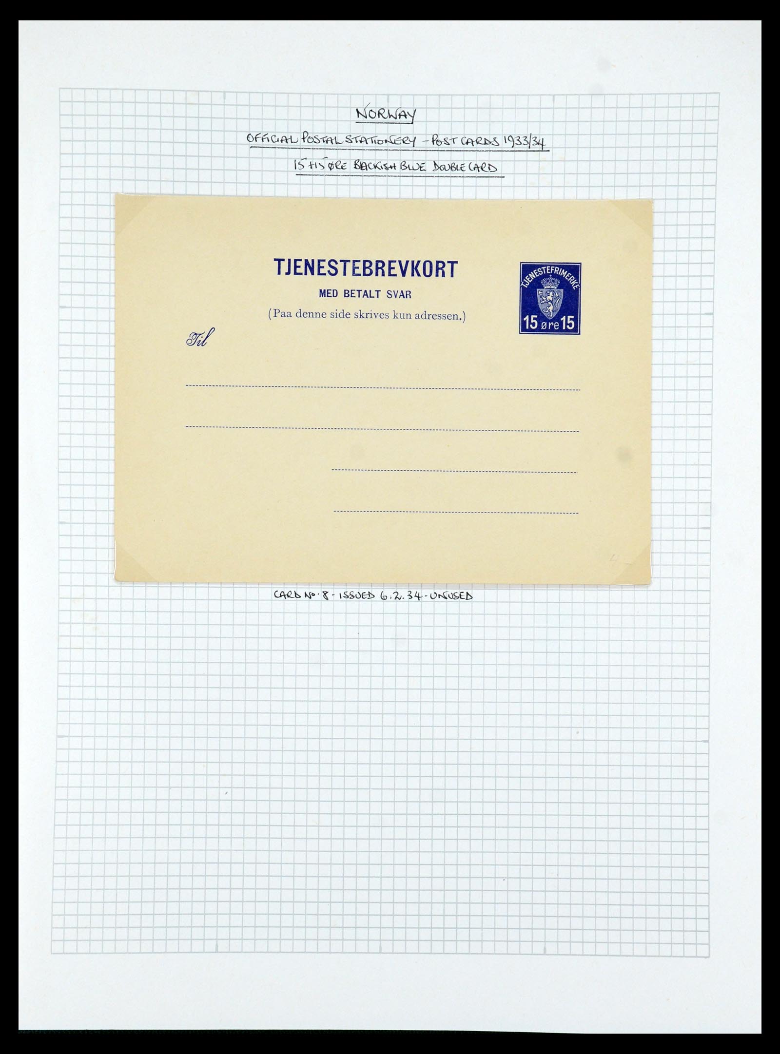 35667 243 - Postzegelverzameling 35667 Noorwegen dienst 1849-1982.