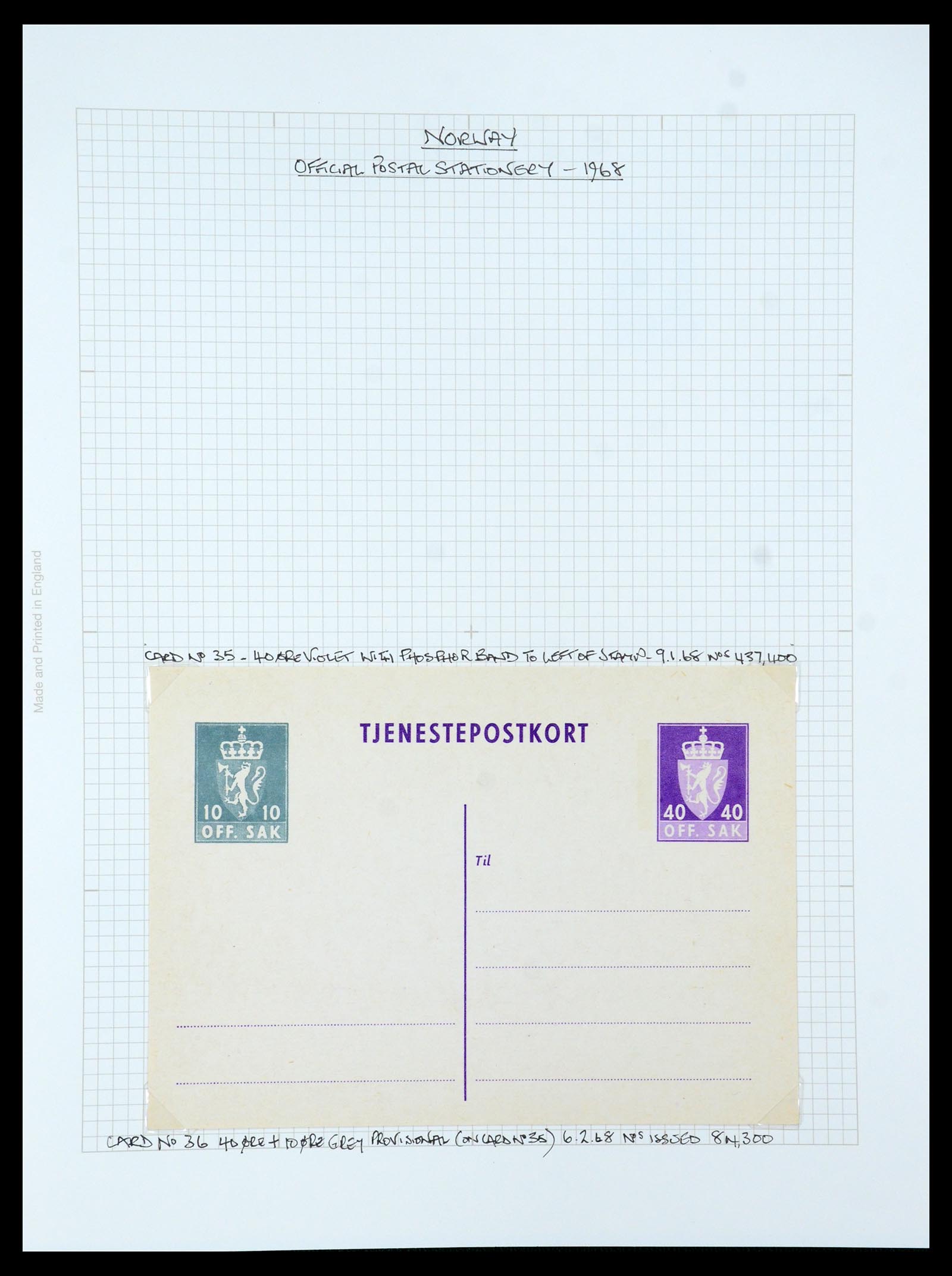 35667 267 - Postzegelverzameling 35667 Noorwegen dienst 1849-1982.