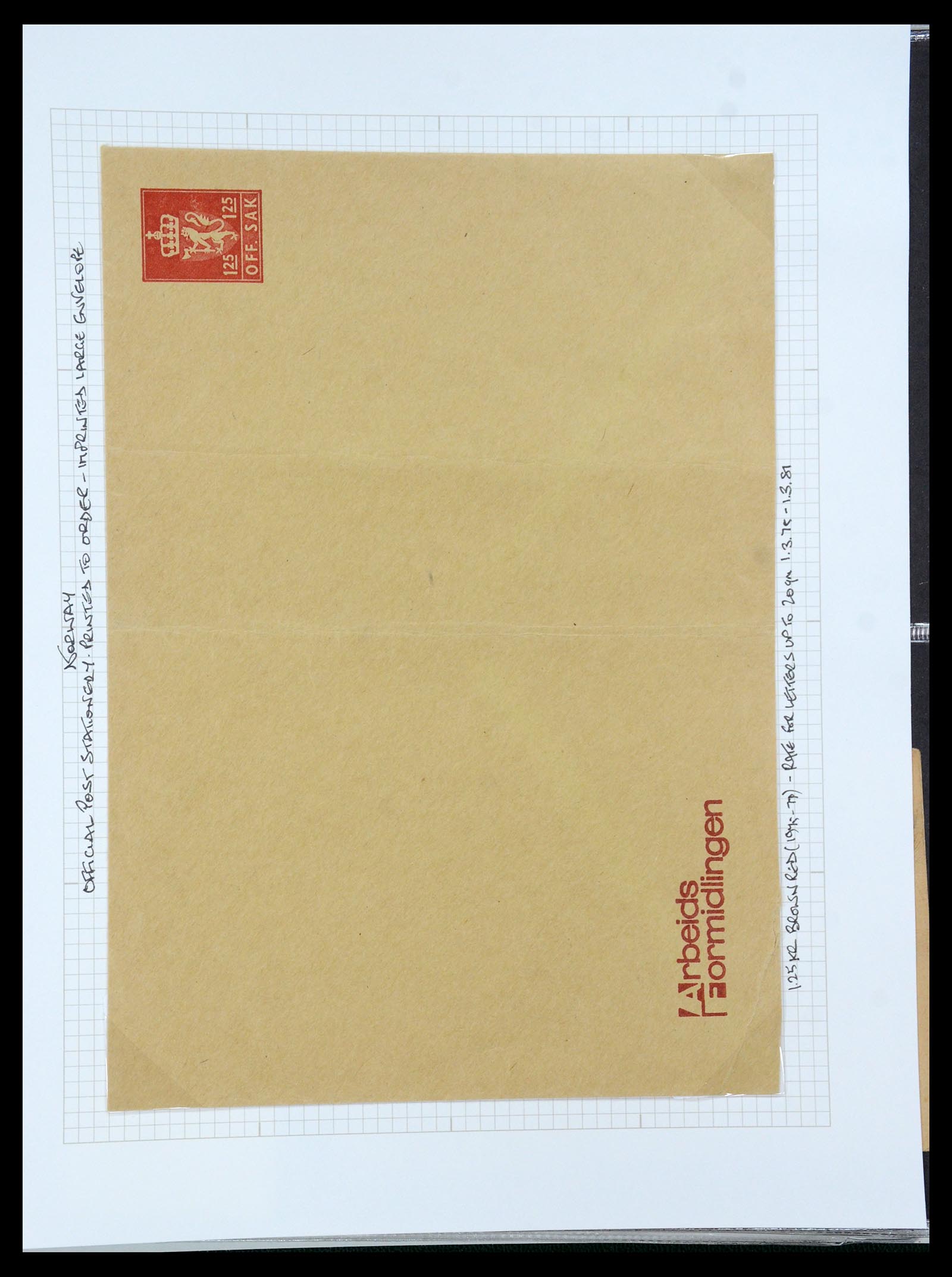 35667 284 - Postzegelverzameling 35667 Noorwegen dienst 1849-1982.
