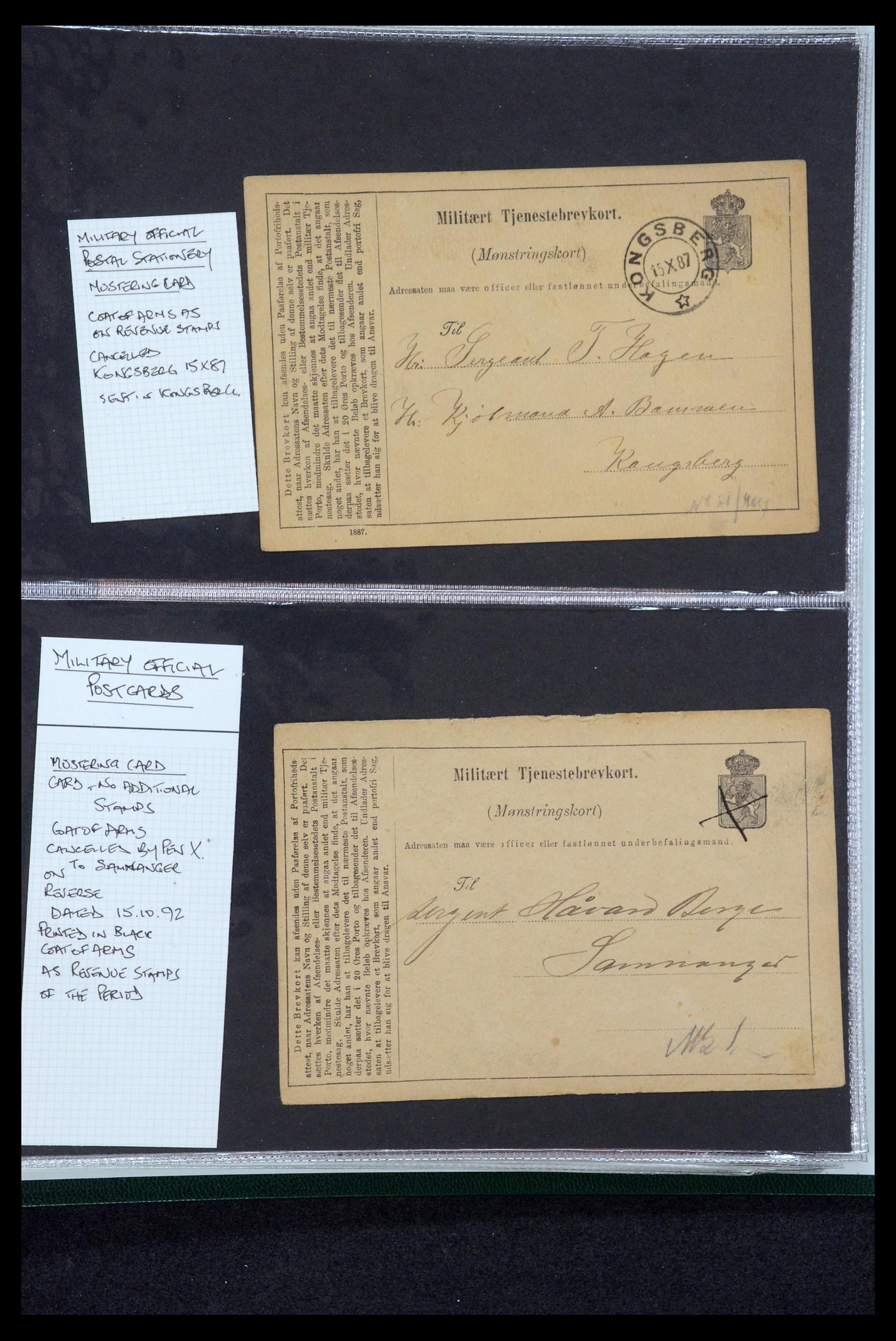 35667 285 - Postzegelverzameling 35667 Noorwegen dienst 1849-1982.