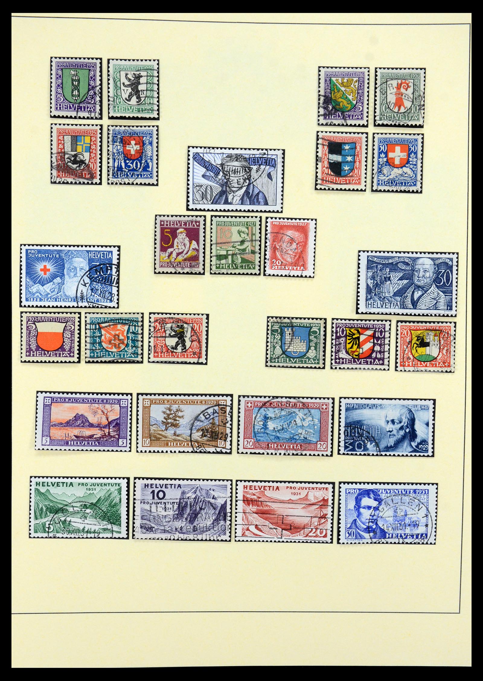 35668 003 - Stamp Collection 35668 Switzerland Pro Juventute and Pro Patria 1910-197