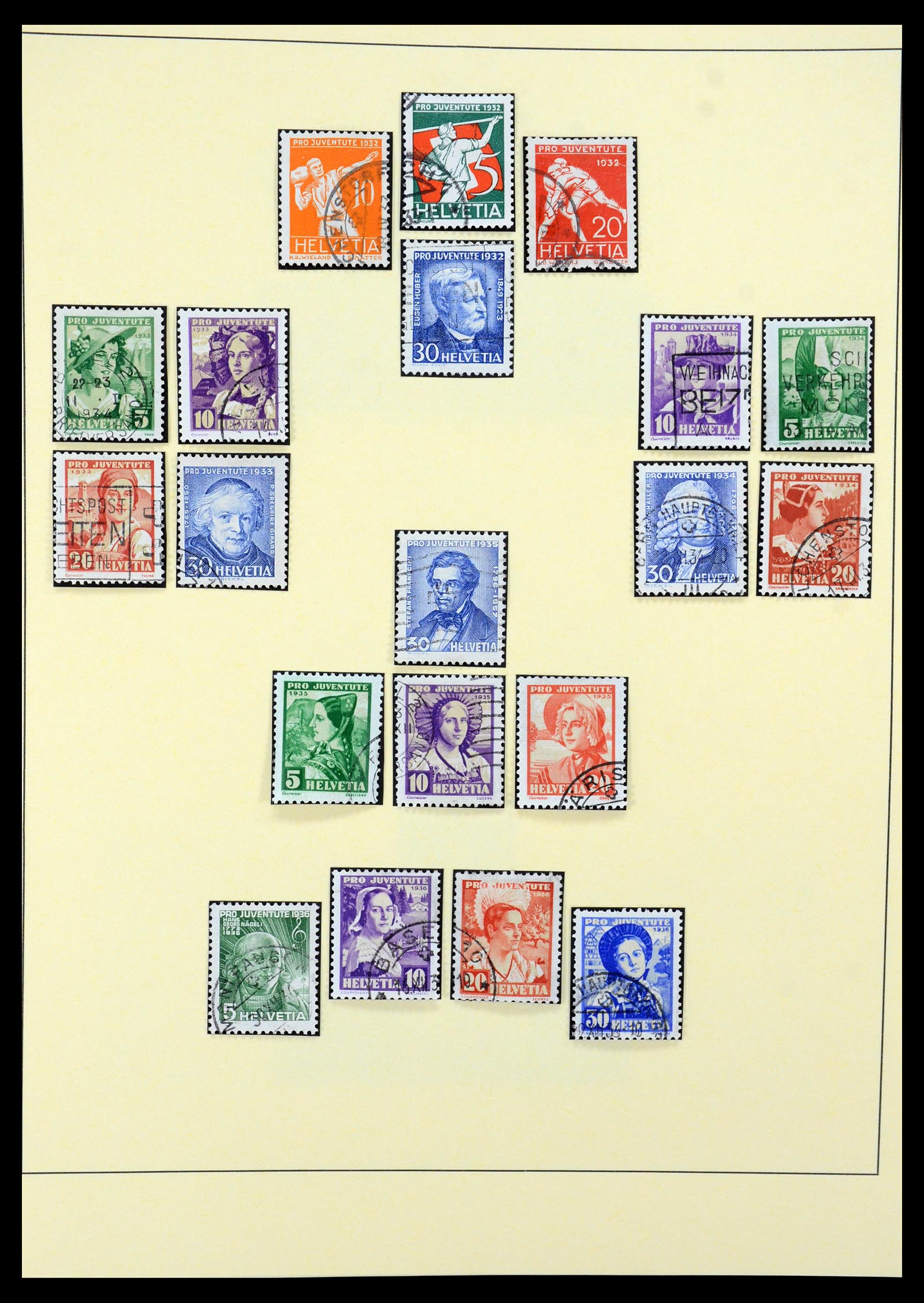 35668 004 - Stamp Collection 35668 Switzerland Pro Juventute and Pro Patria 1910-197