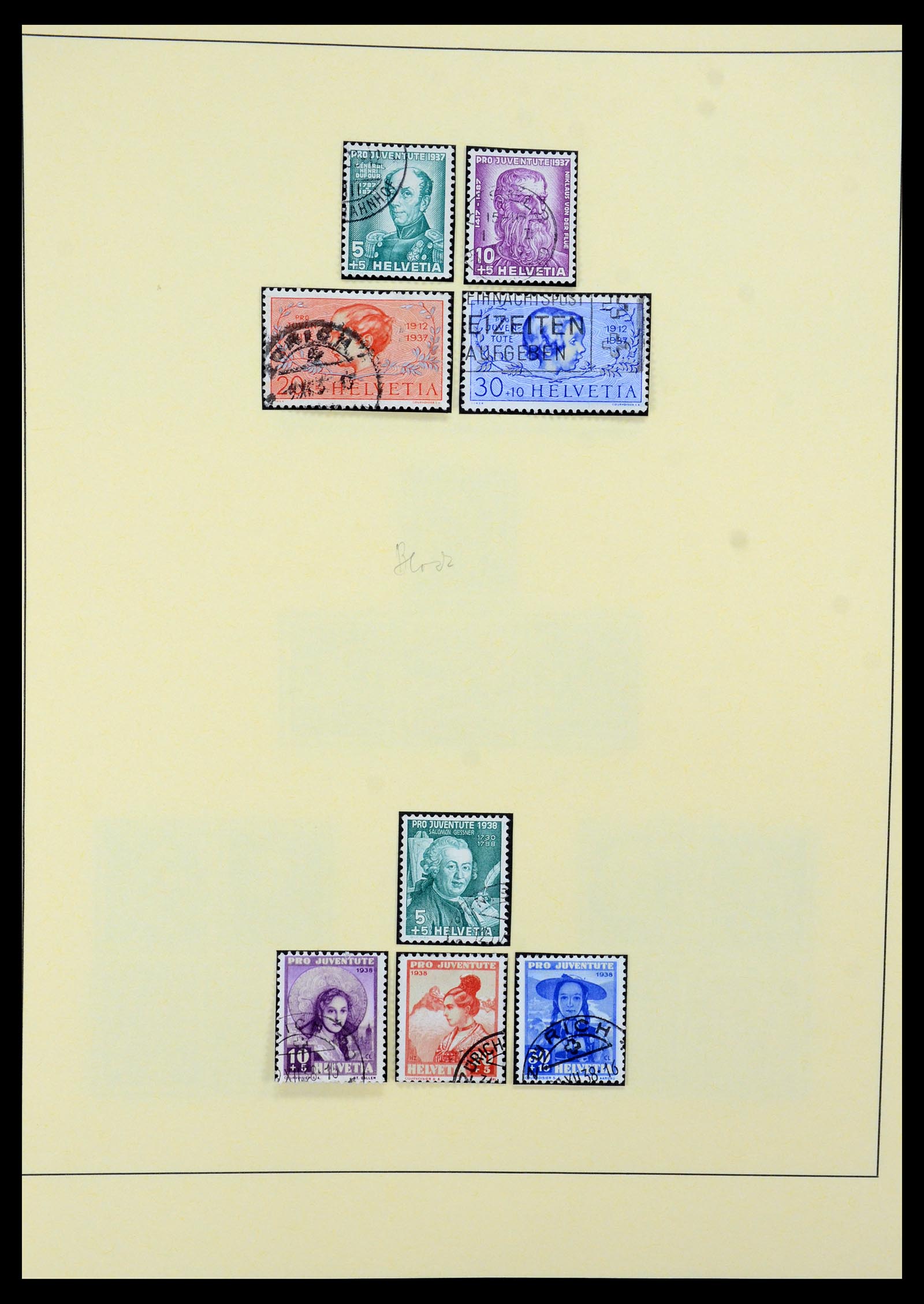 35668 005 - Stamp Collection 35668 Switzerland Pro Juventute and Pro Patria 1910-197
