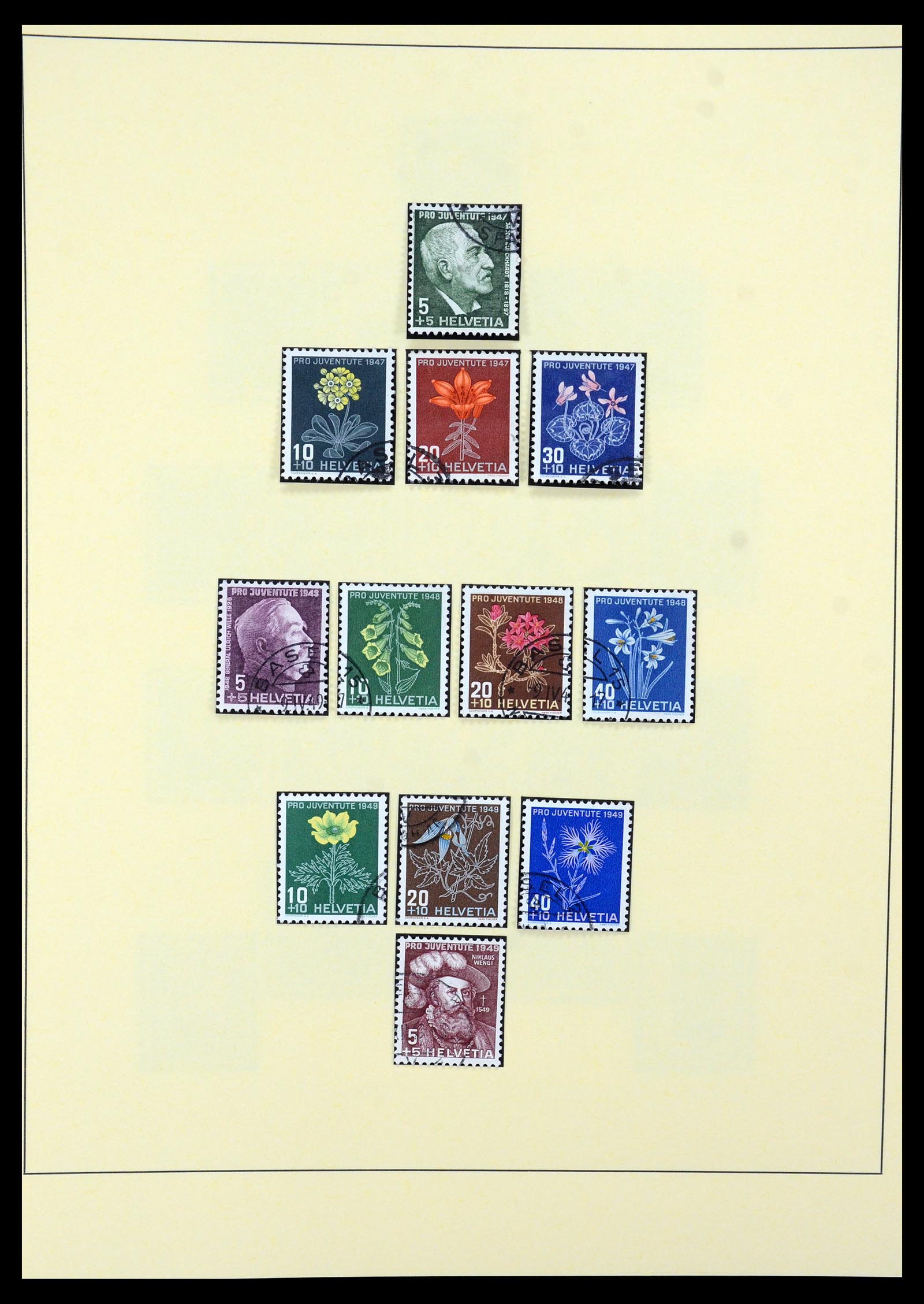 35668 008 - Stamp Collection 35668 Switzerland Pro Juventute and Pro Patria 1910-197