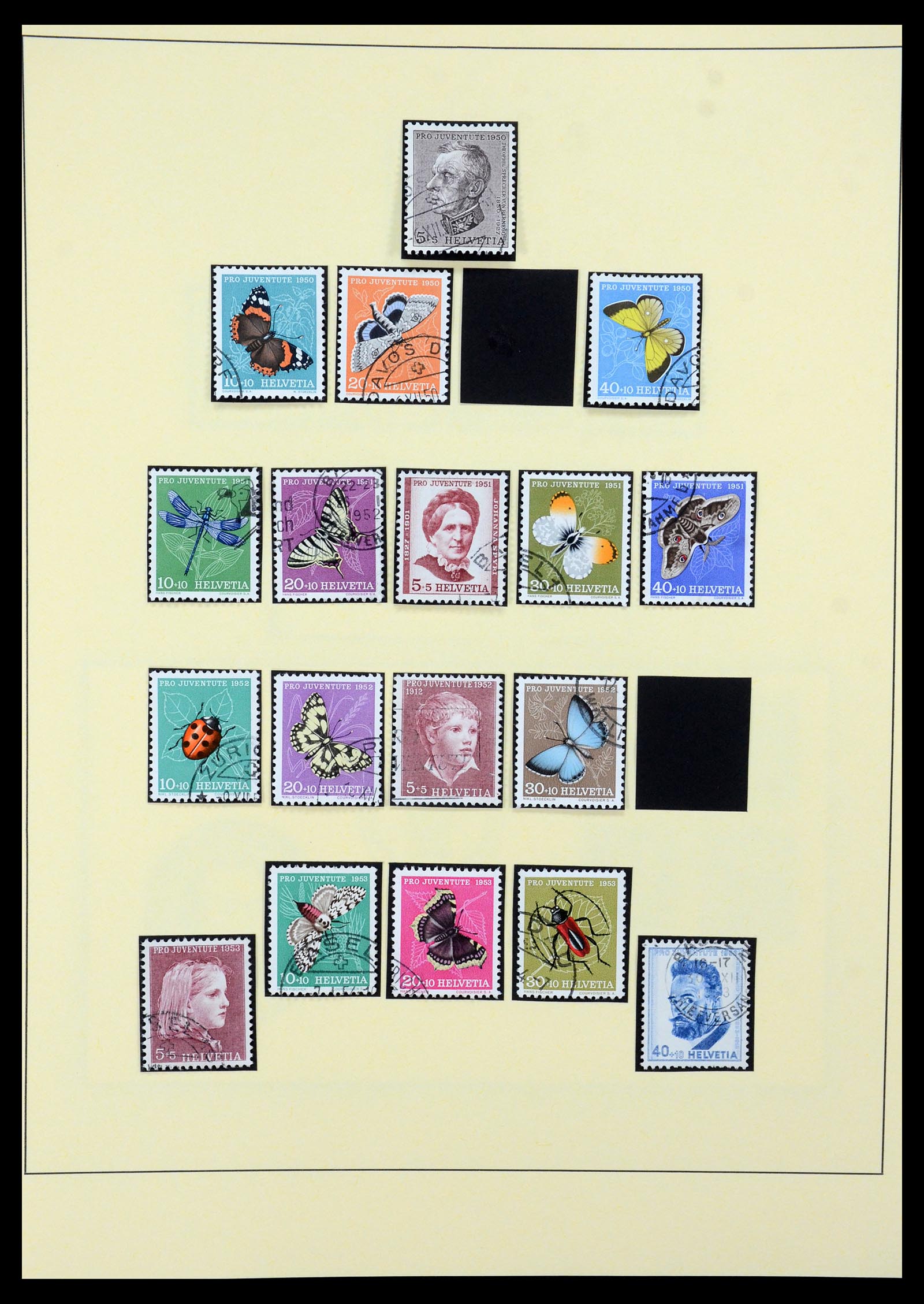 35668 009 - Stamp Collection 35668 Switzerland Pro Juventute and Pro Patria 1910-197