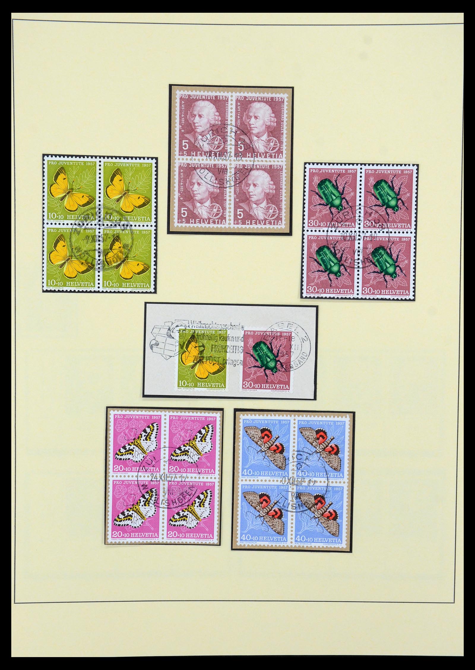 35668 012 - Stamp Collection 35668 Switzerland Pro Juventute and Pro Patria 1910-197