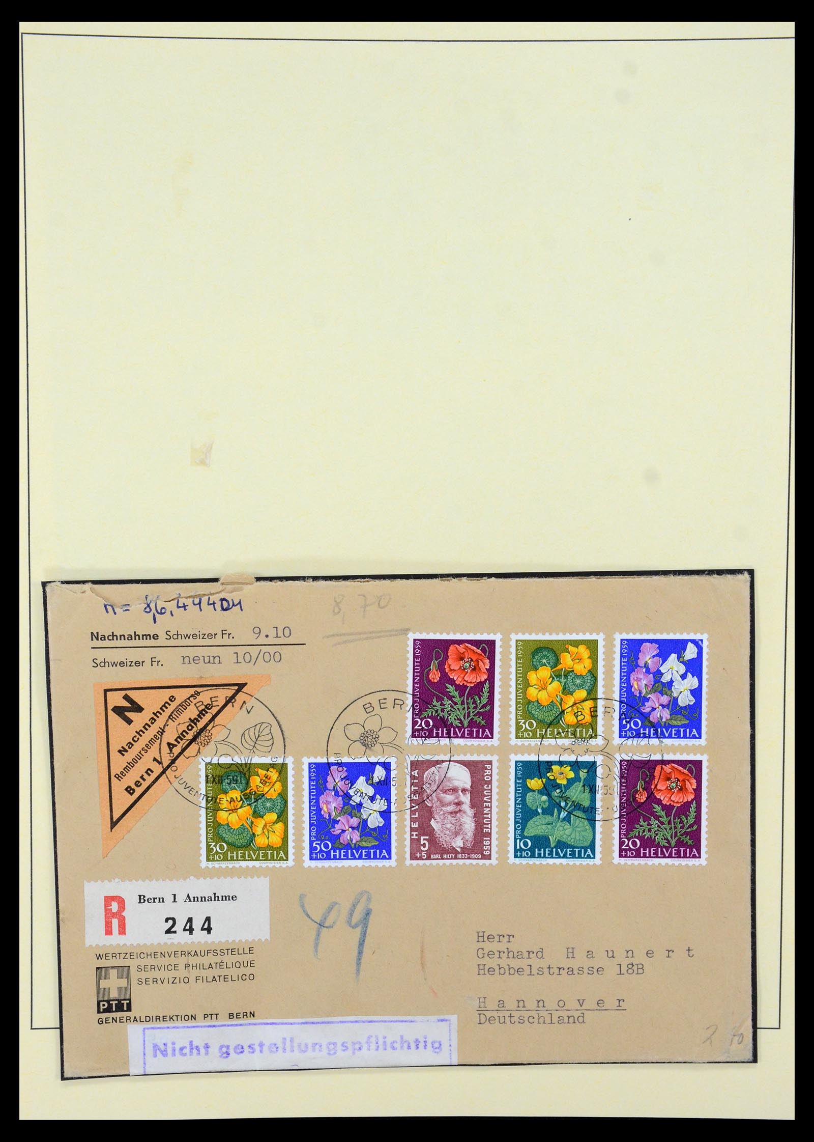 35668 014 - Stamp Collection 35668 Switzerland Pro Juventute and Pro Patria 1910-197