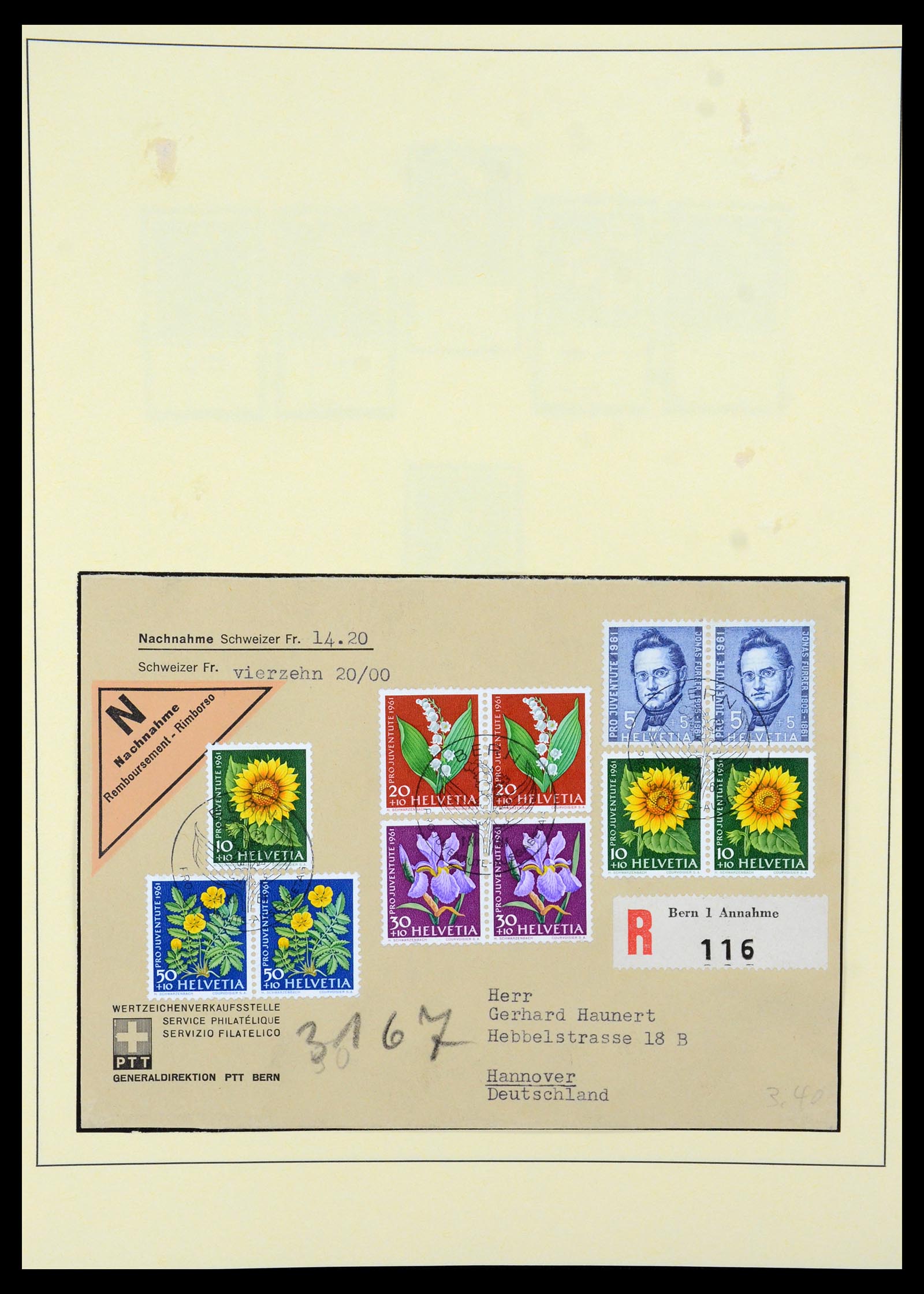 35668 016 - Stamp Collection 35668 Switzerland Pro Juventute and Pro Patria 1910-197