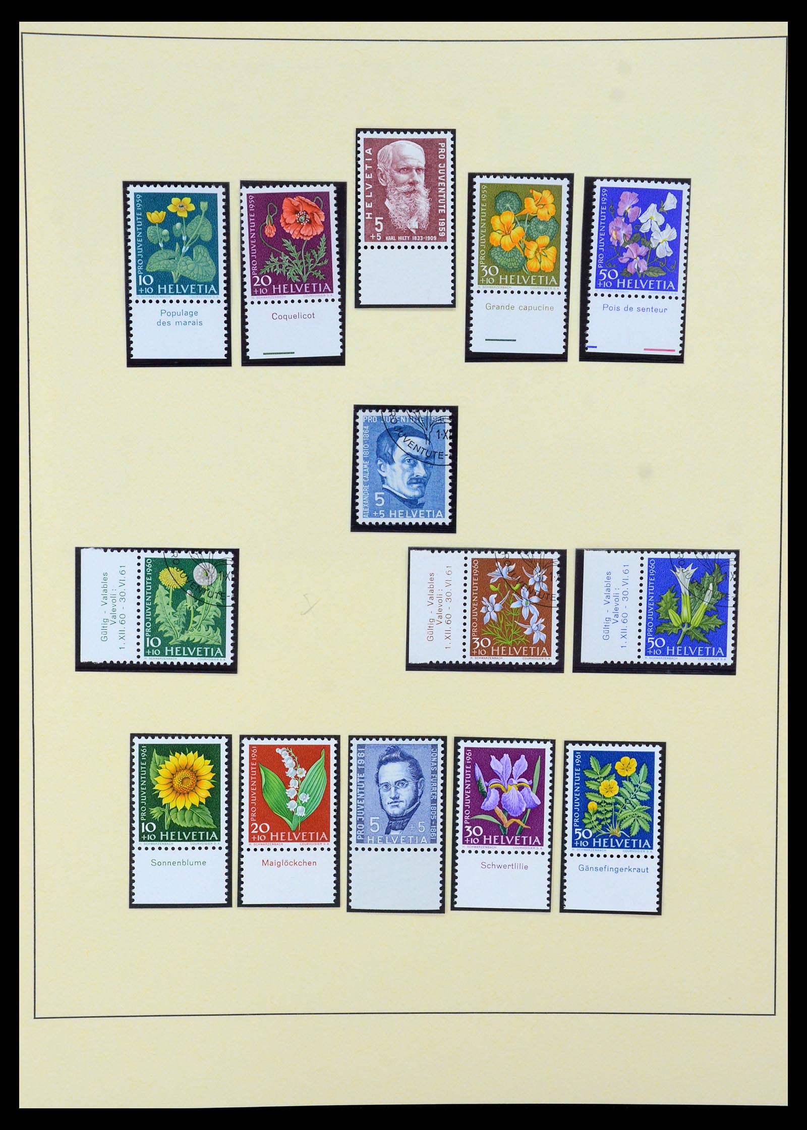 35668 017 - Stamp Collection 35668 Switzerland Pro Juventute and Pro Patria 1910-197