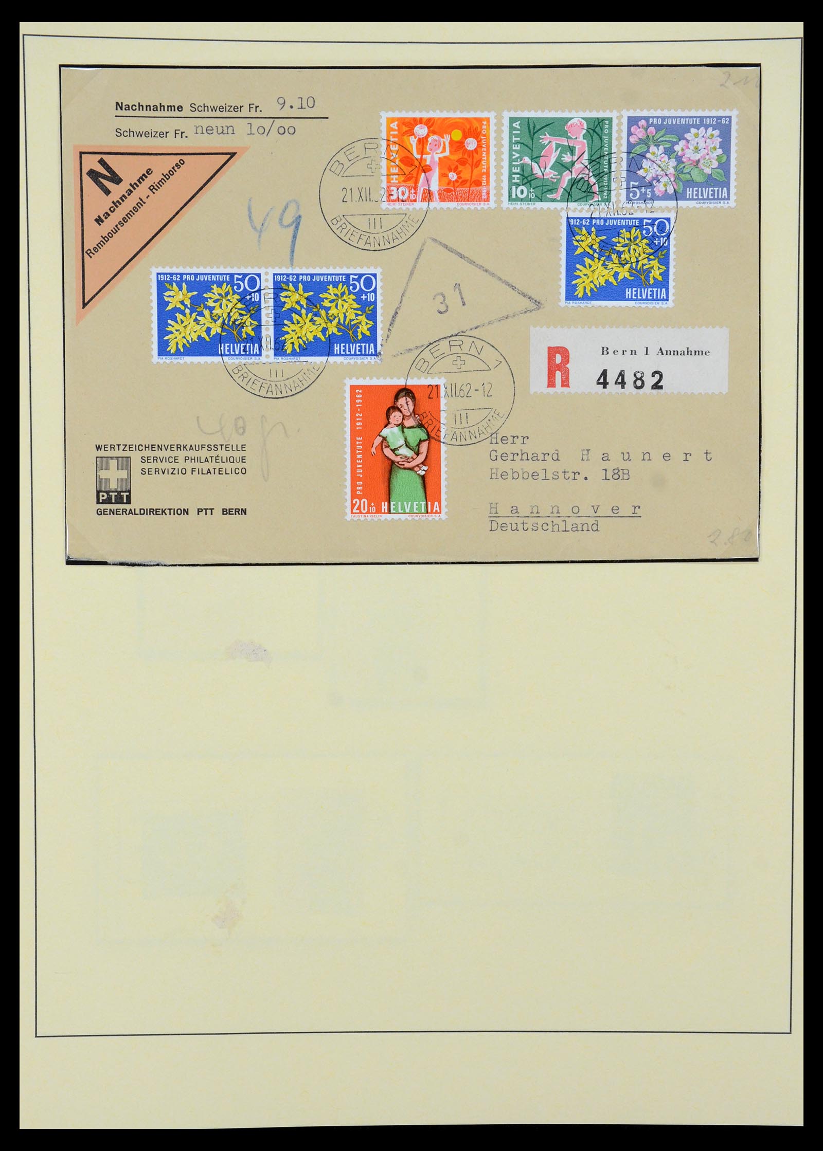 35668 018 - Stamp Collection 35668 Switzerland Pro Juventute and Pro Patria 1910-197