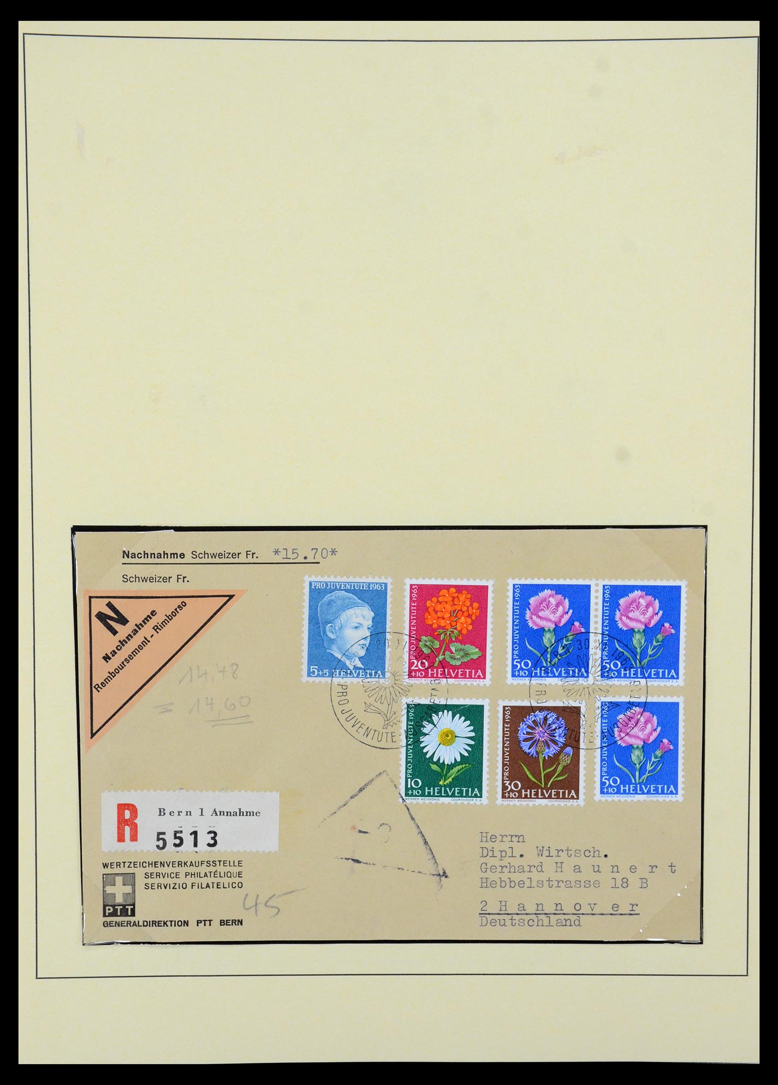 35668 020 - Stamp Collection 35668 Switzerland Pro Juventute and Pro Patria 1910-197