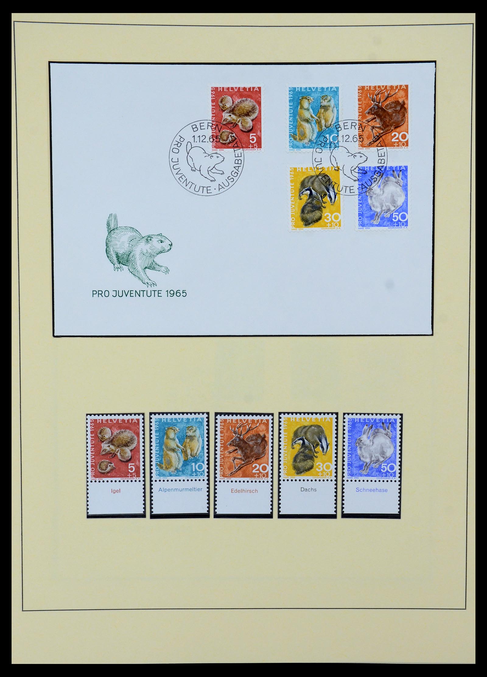 35668 023 - Stamp Collection 35668 Switzerland Pro Juventute and Pro Patria 1910-197