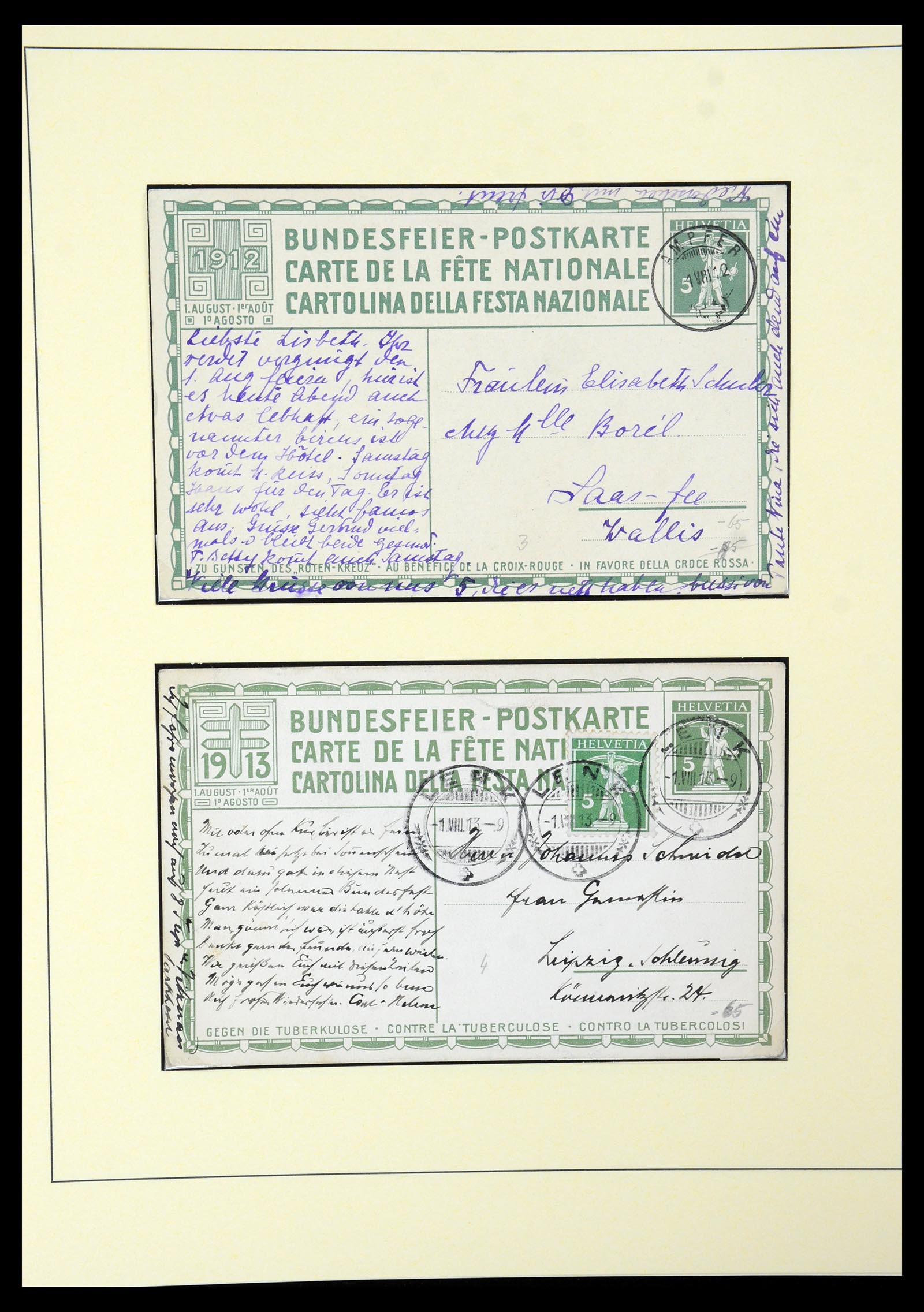 35668 038 - Stamp Collection 35668 Switzerland Pro Juventute and Pro Patria 1910-197