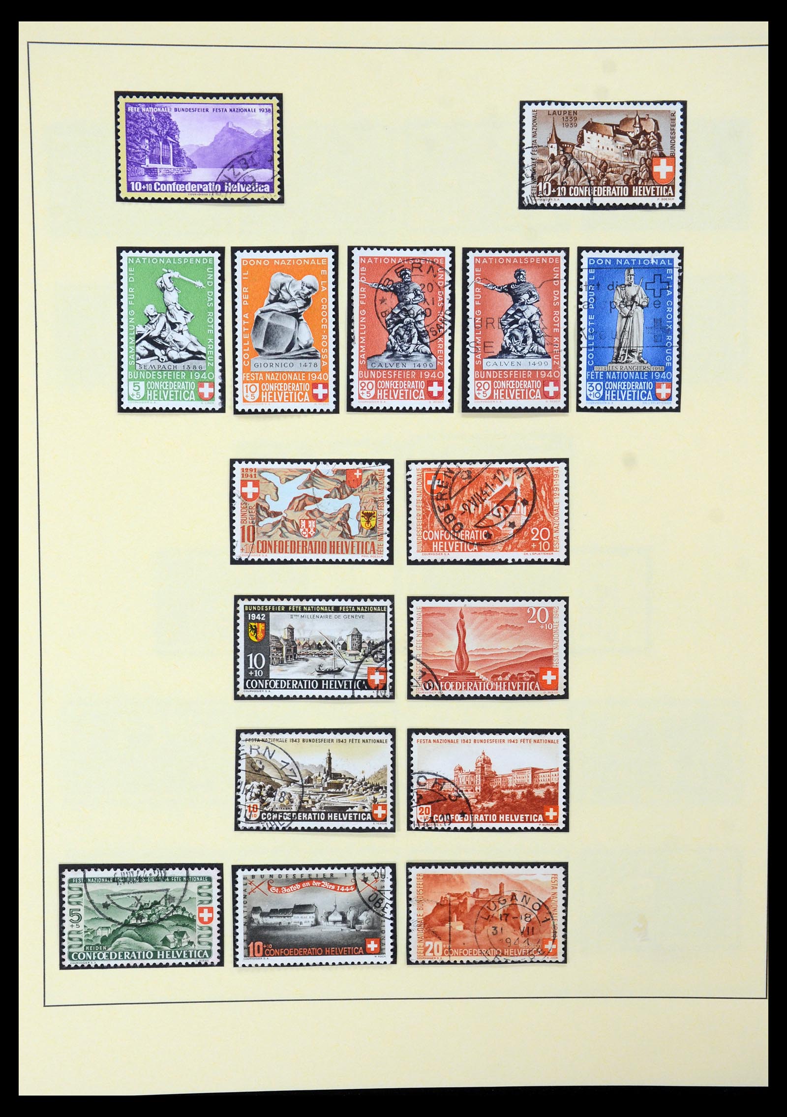35668 042 - Stamp Collection 35668 Switzerland Pro Juventute and Pro Patria 1910-197