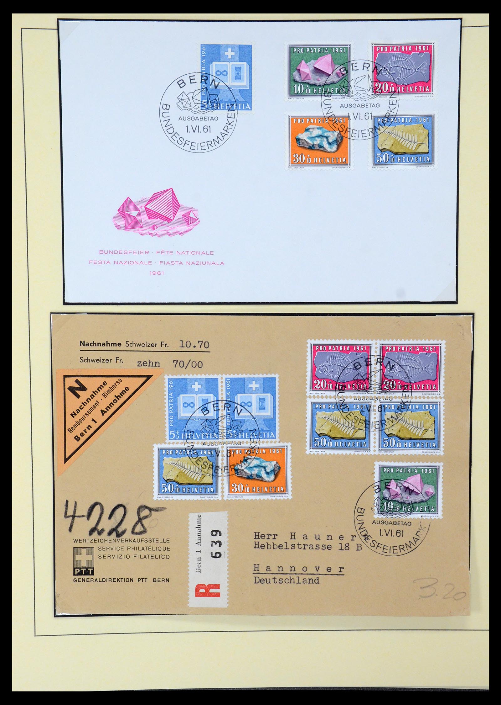 35668 049 - Stamp Collection 35668 Switzerland Pro Juventute and Pro Patria 1910-197