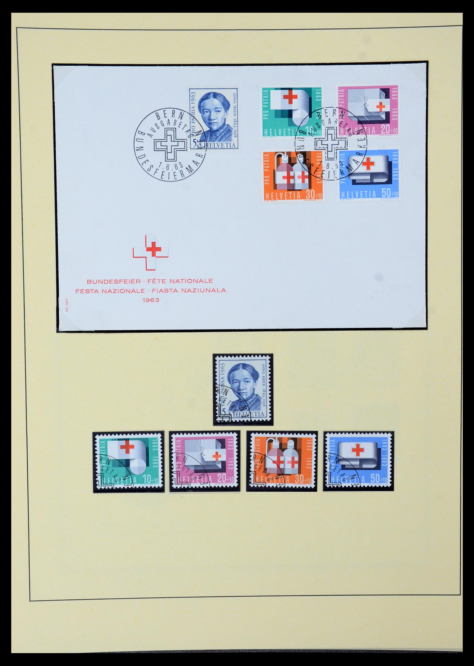 35668 051 - Stamp Collection 35668 Switzerland Pro Juventute and Pro Patria 1910-197