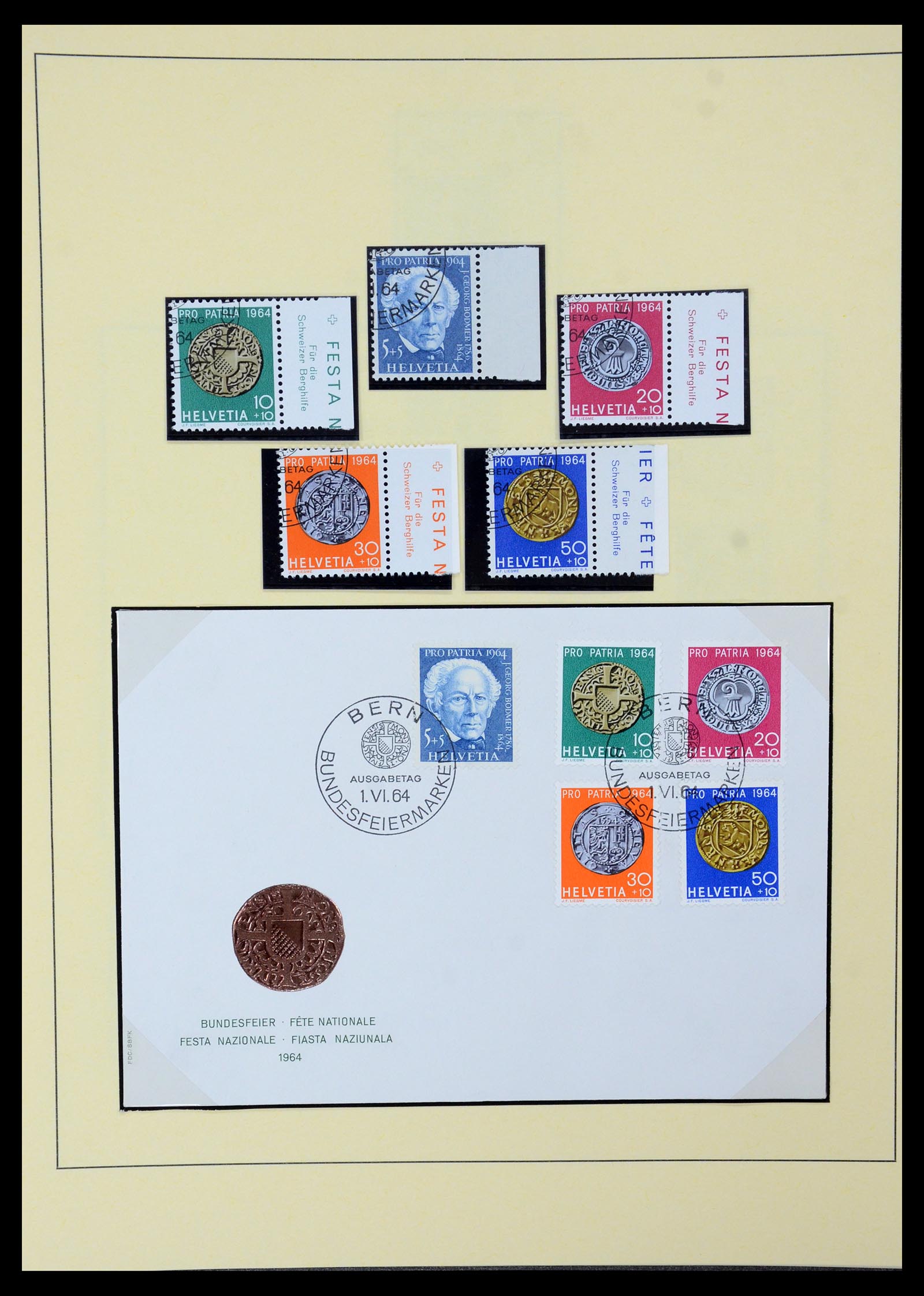 35668 052 - Stamp Collection 35668 Switzerland Pro Juventute and Pro Patria 1910-197