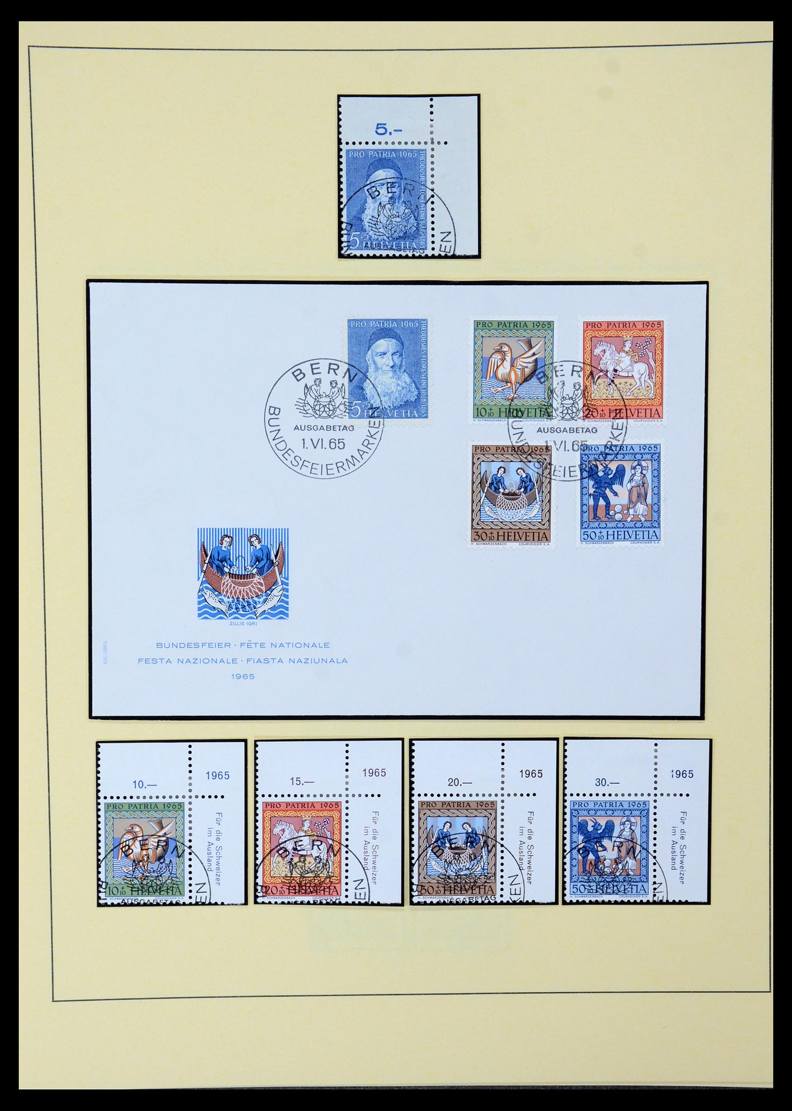 35668 053 - Stamp Collection 35668 Switzerland Pro Juventute and Pro Patria 1910-197