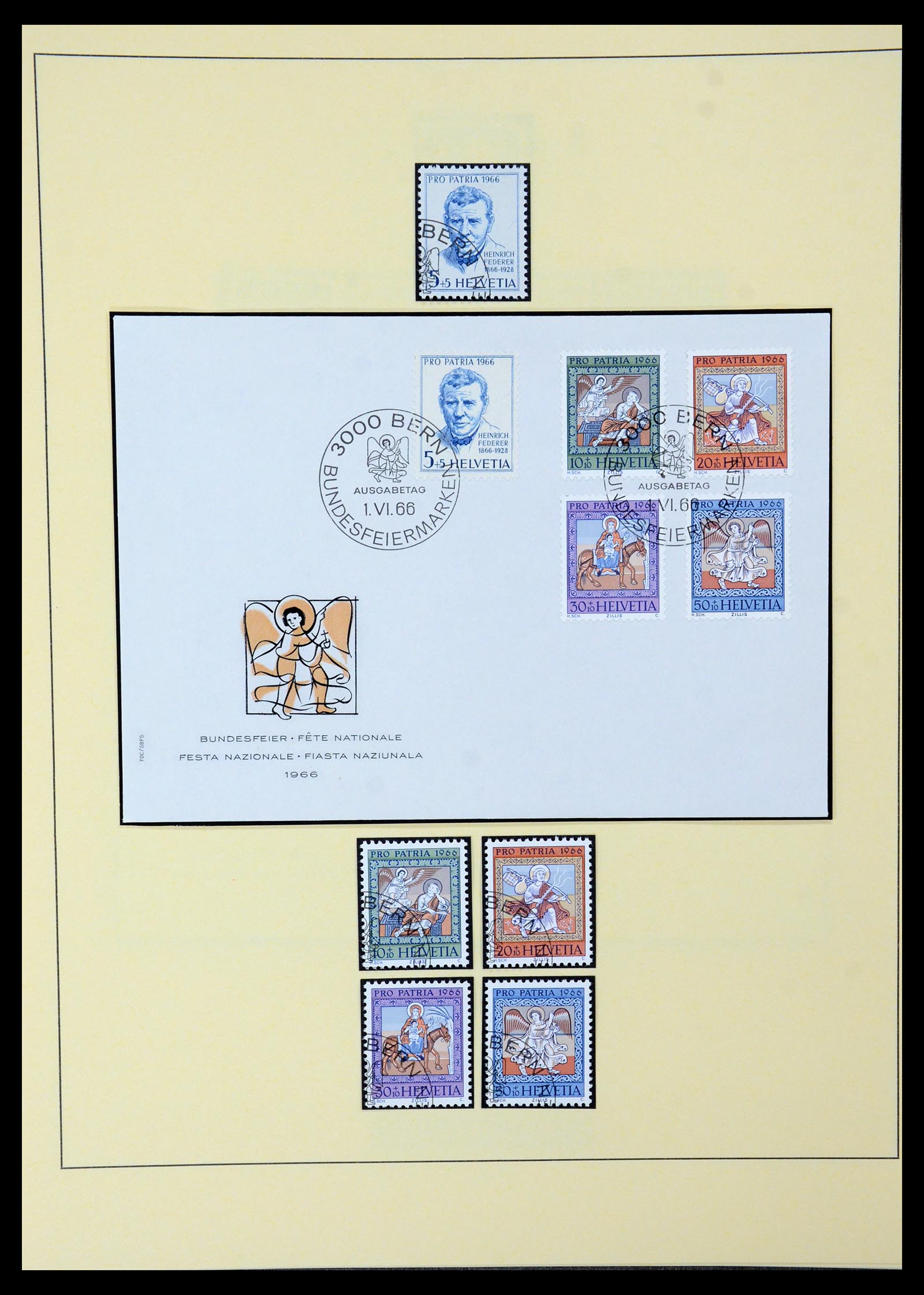 35668 054 - Stamp Collection 35668 Switzerland Pro Juventute and Pro Patria 1910-197