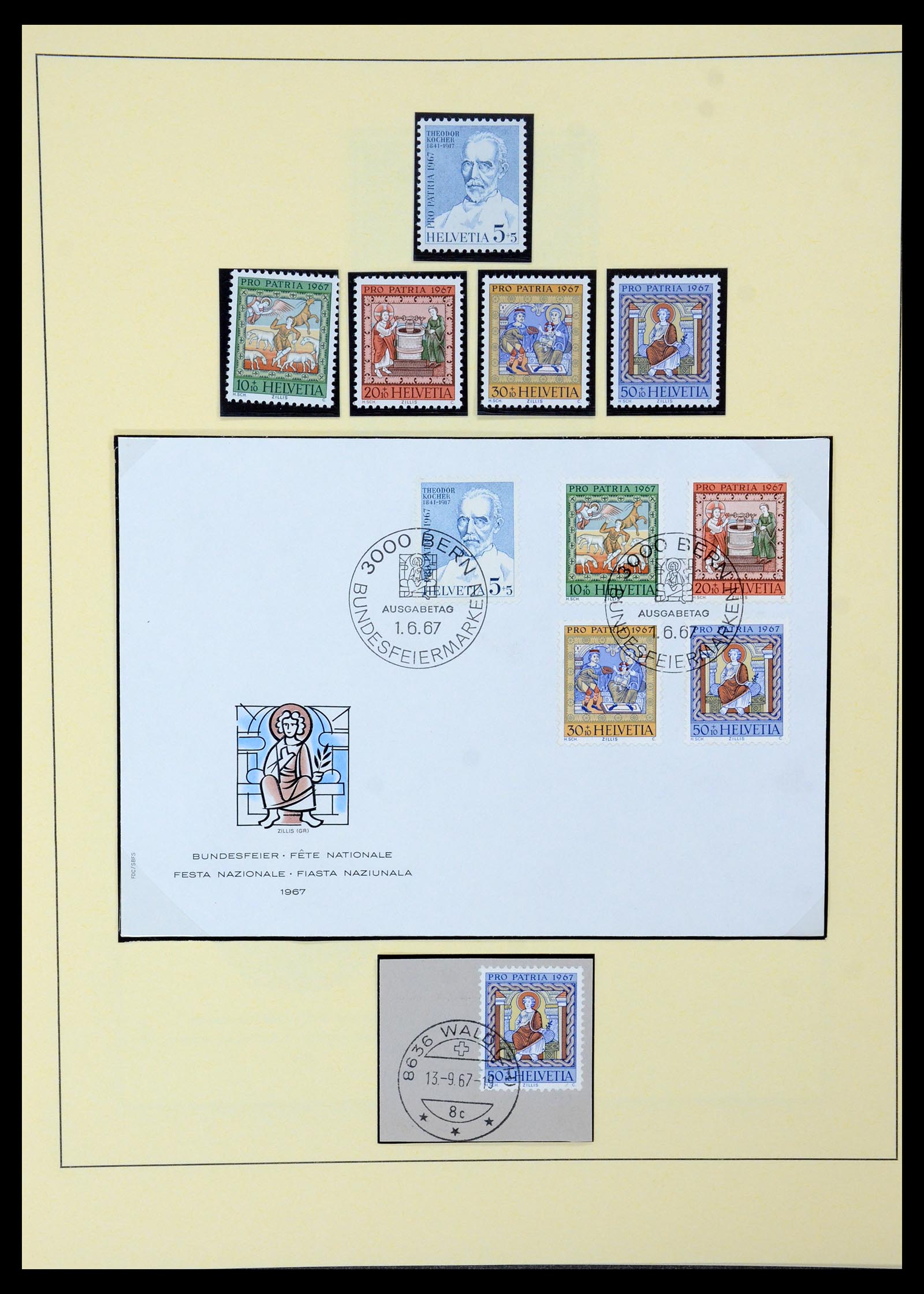 35668 055 - Stamp Collection 35668 Switzerland Pro Juventute and Pro Patria 1910-197