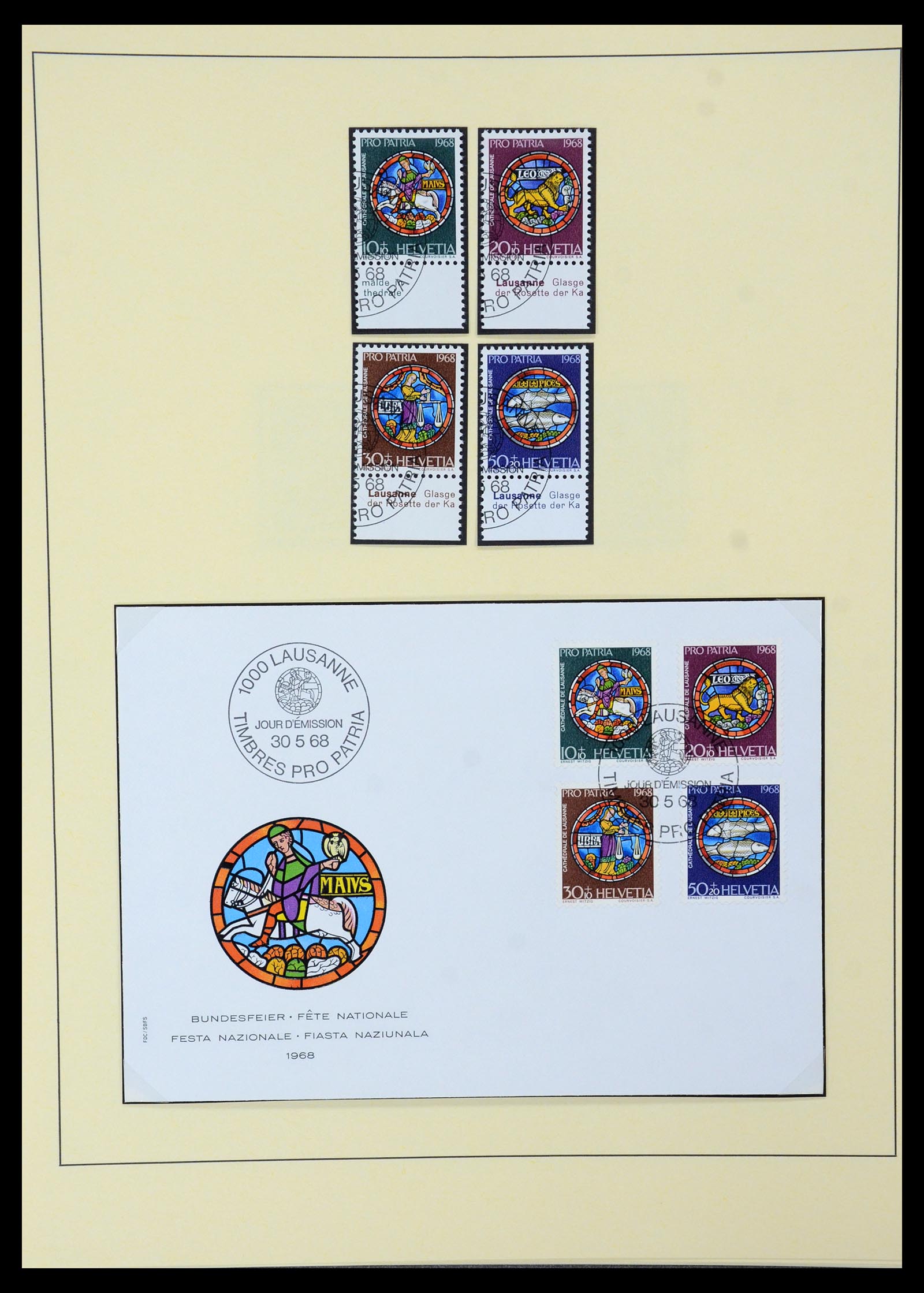 35668 056 - Stamp Collection 35668 Switzerland Pro Juventute and Pro Patria 1910-197