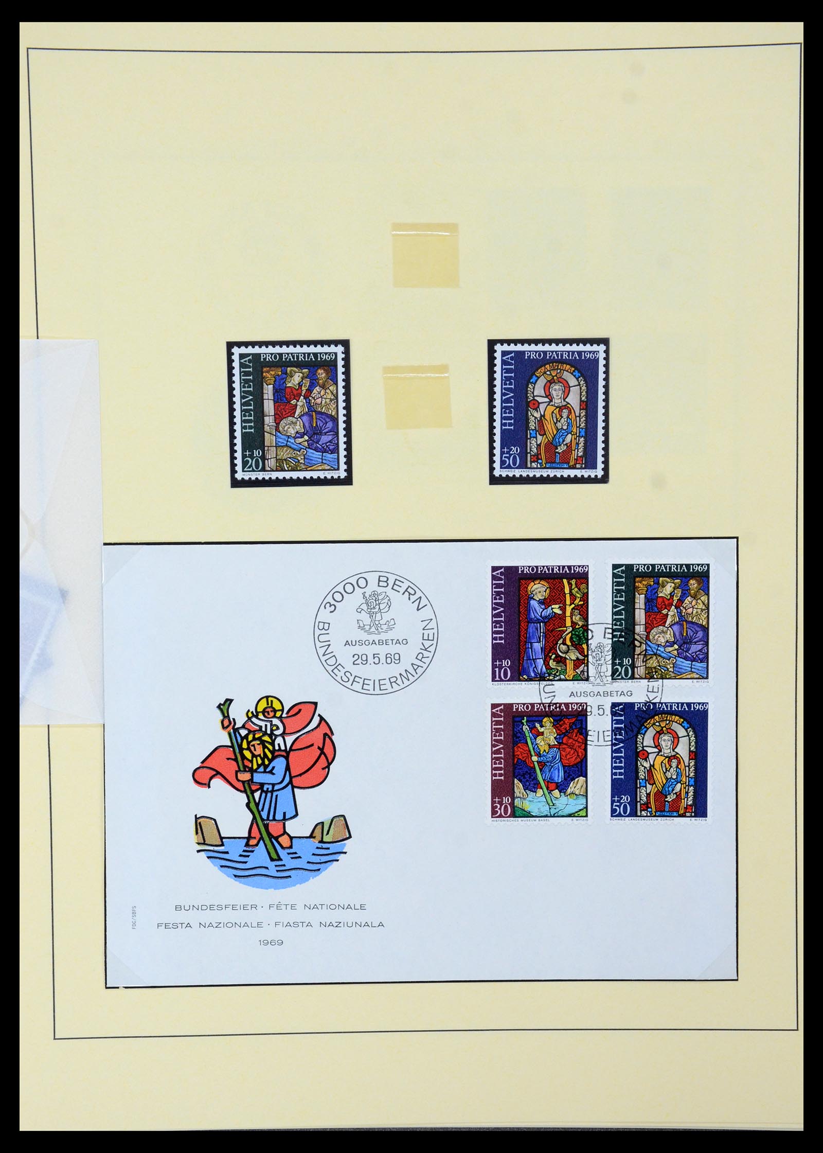 35668 057 - Stamp Collection 35668 Switzerland Pro Juventute and Pro Patria 1910-197
