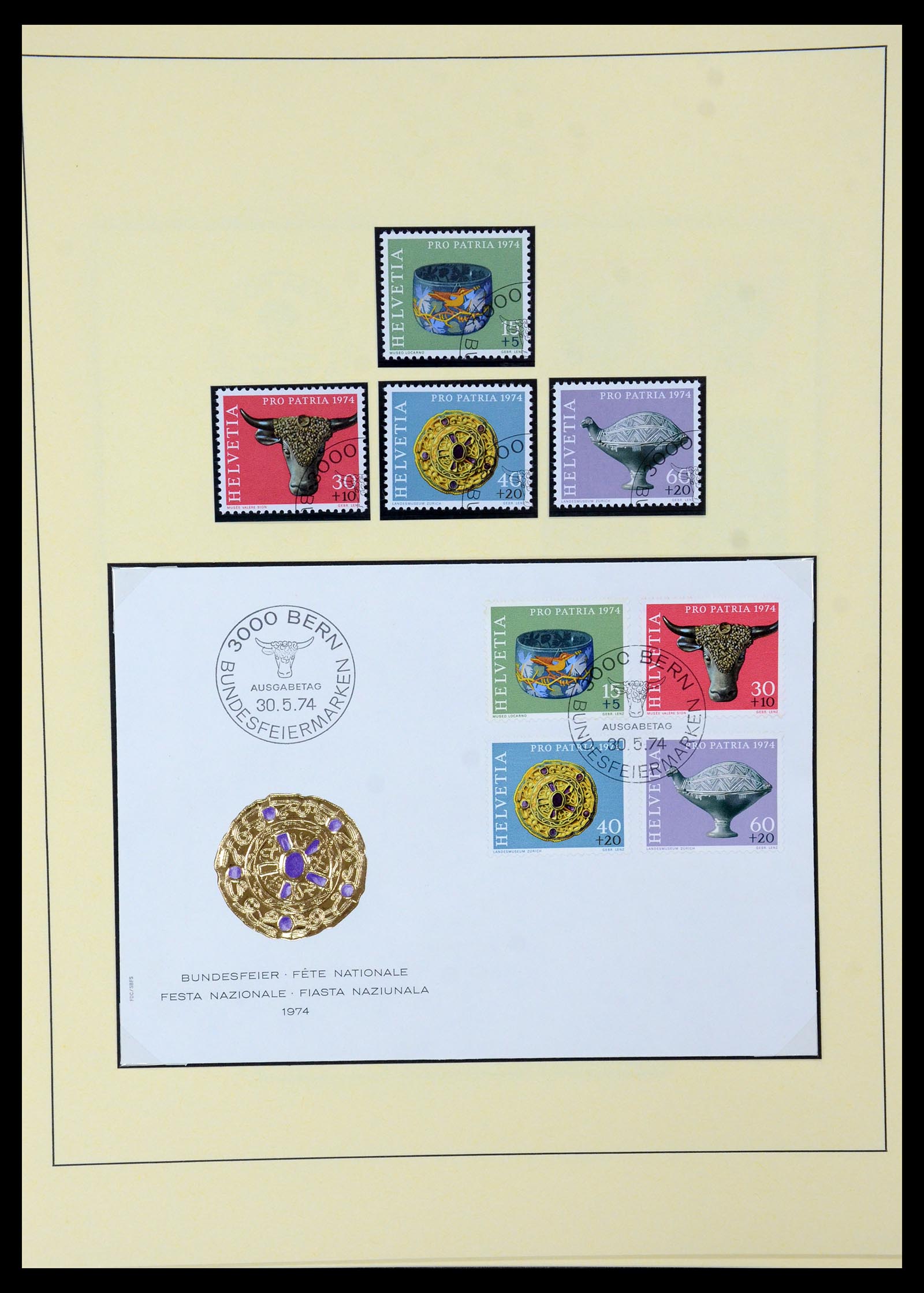 35668 062 - Stamp Collection 35668 Switzerland Pro Juventute and Pro Patria 1910-197