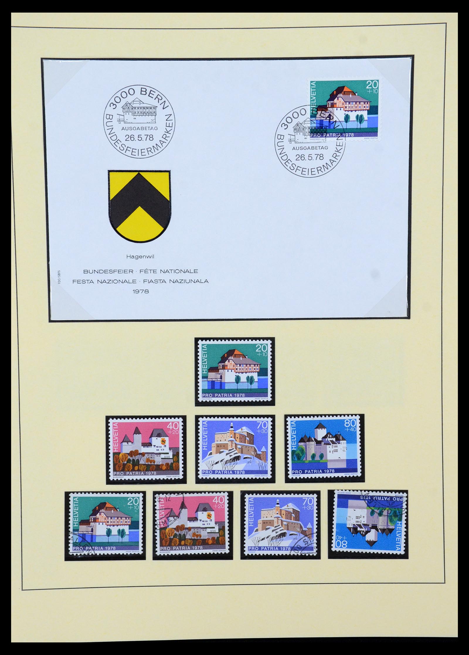 35668 066 - Stamp Collection 35668 Switzerland Pro Juventute and Pro Patria 1910-197