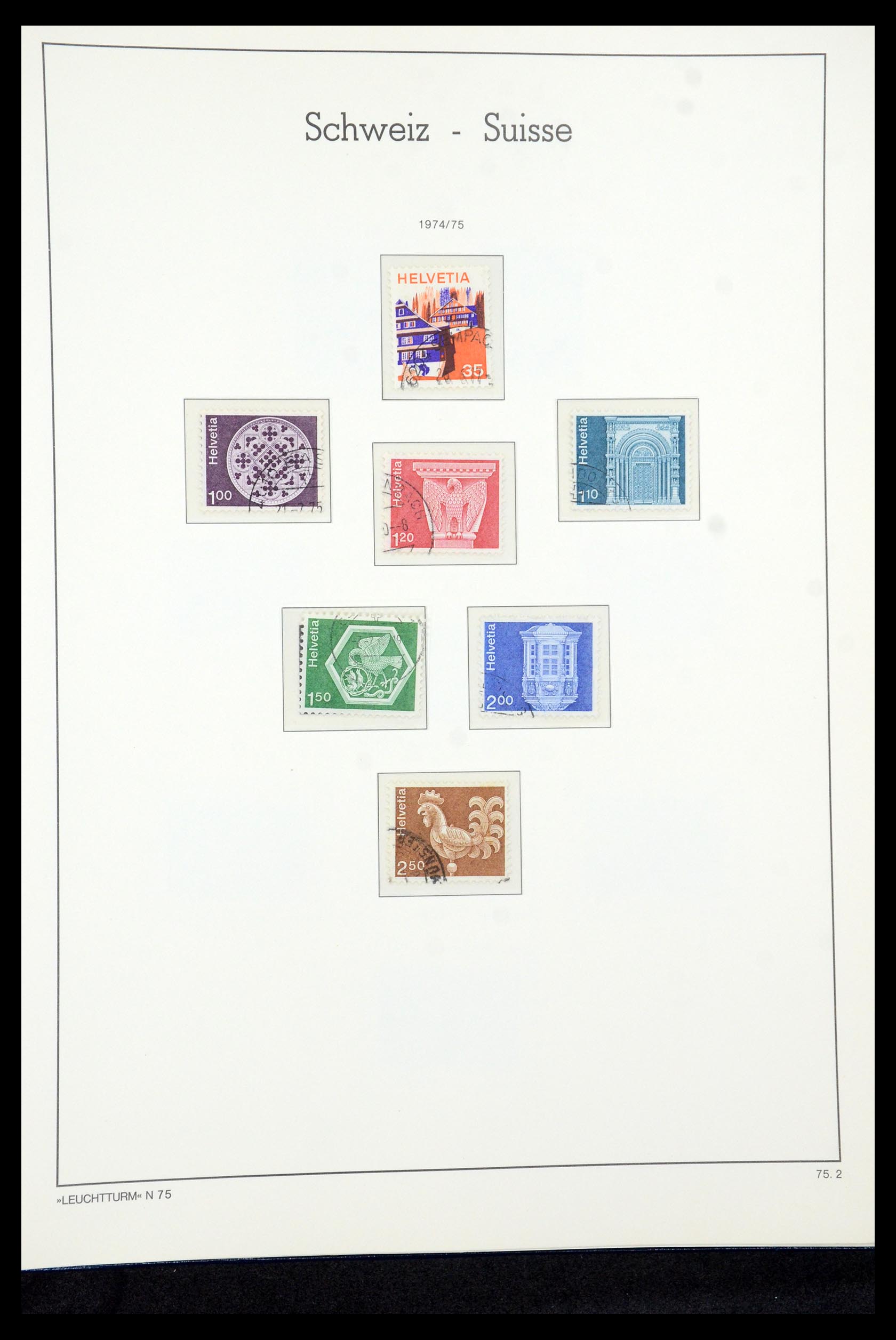 35669 075 - Postzegelverzameling 35669 Zwitserland 1850-2000.