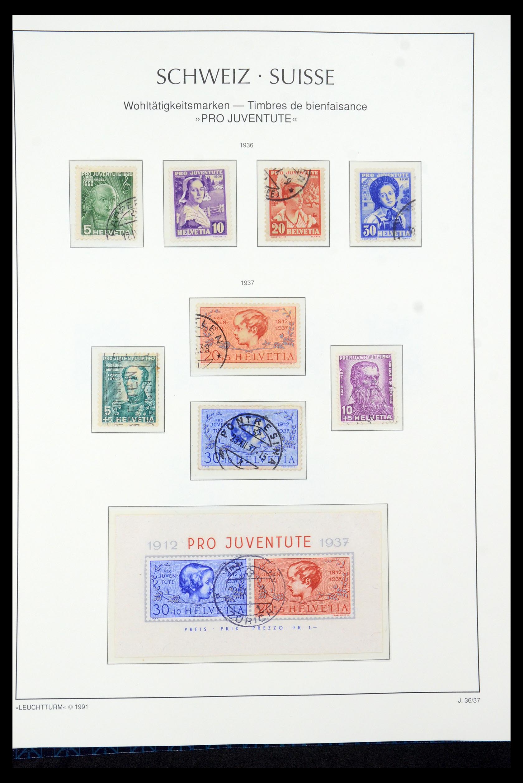 35669 092 - Postzegelverzameling 35669 Zwitserland 1850-2000.