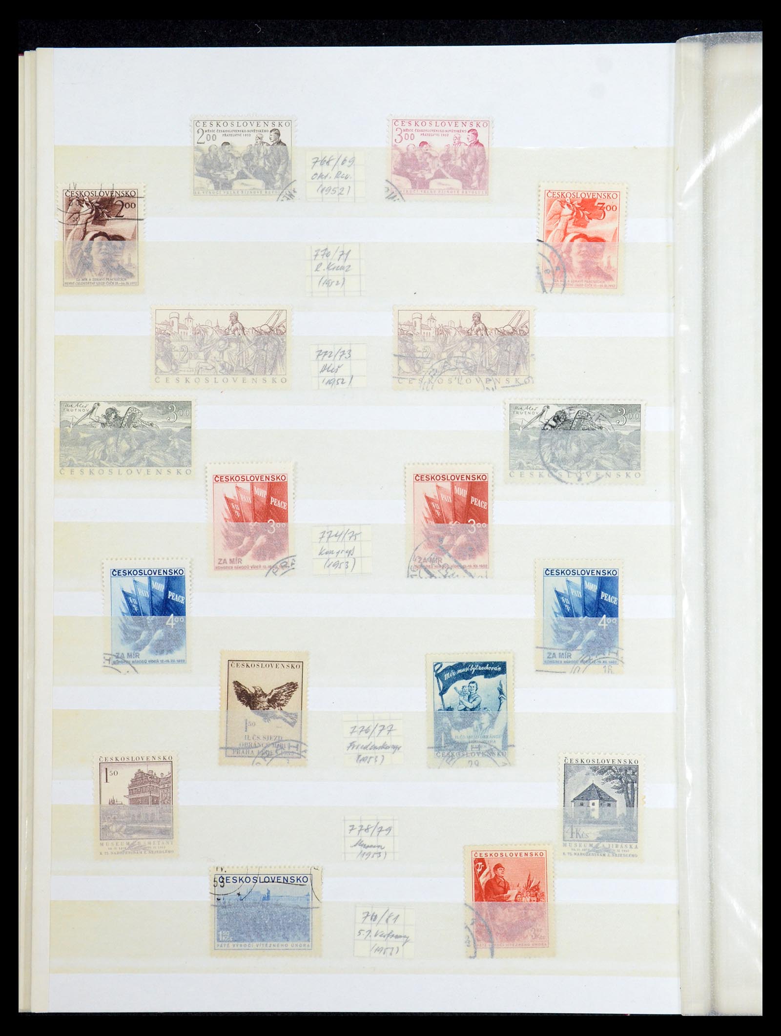 35672 071 - Postzegelverzameling 35672 Tsjechoslowakije 1918-1970.