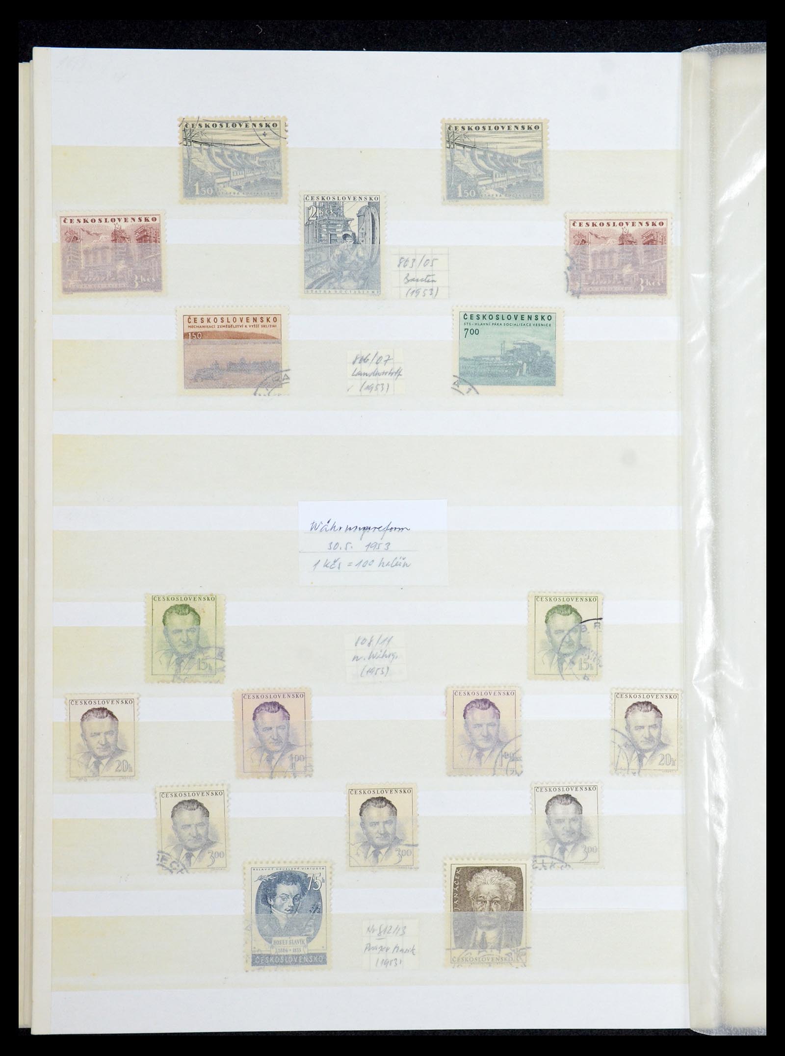 35672 073 - Postzegelverzameling 35672 Tsjechoslowakije 1918-1970.