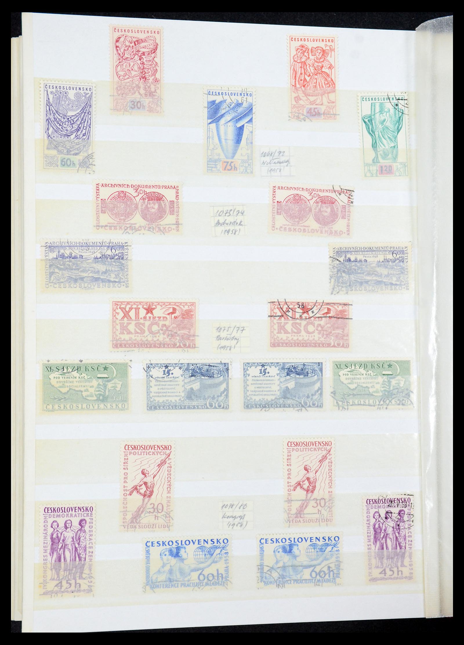 35672 093 - Postzegelverzameling 35672 Tsjechoslowakije 1918-1970.