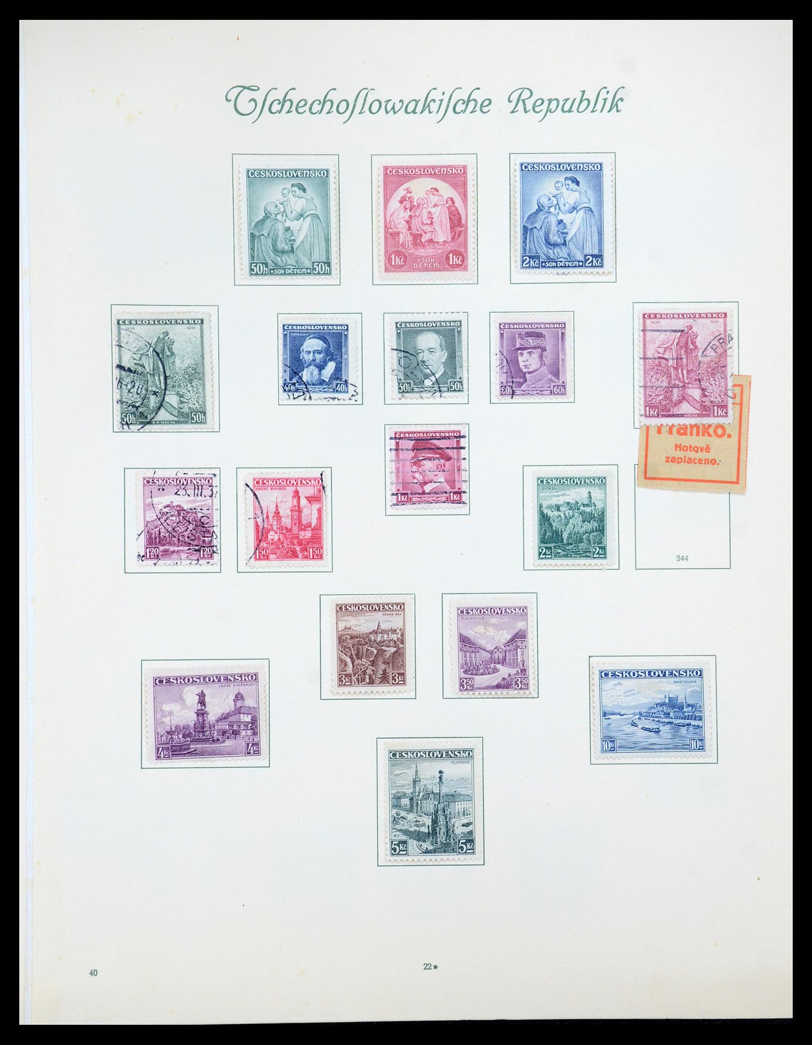 35672 221 - Postzegelverzameling 35672 Tsjechoslowakije 1918-1970.