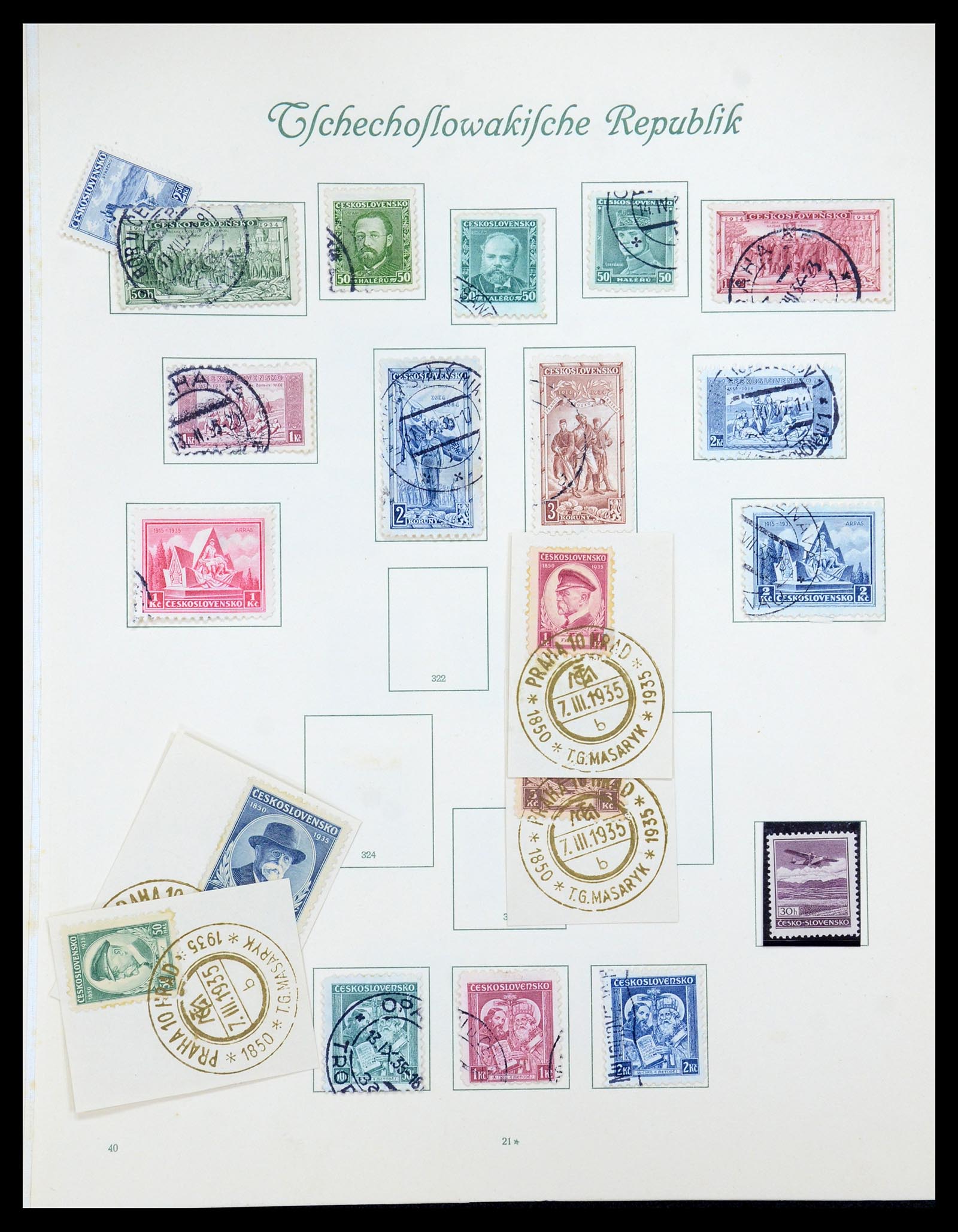 35672 222 - Postzegelverzameling 35672 Tsjechoslowakije 1918-1970.
