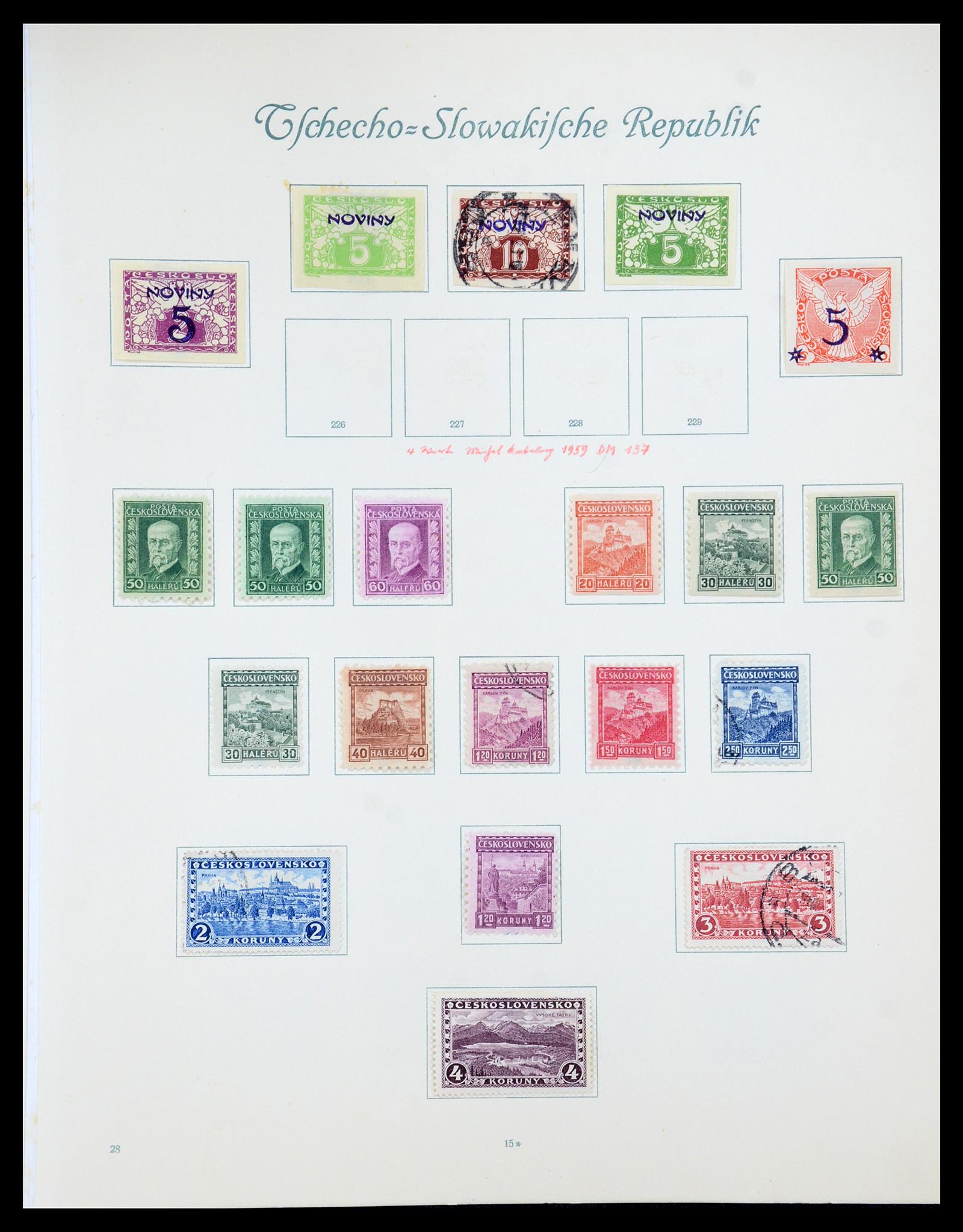 35672 228 - Postzegelverzameling 35672 Tsjechoslowakije 1918-1970.