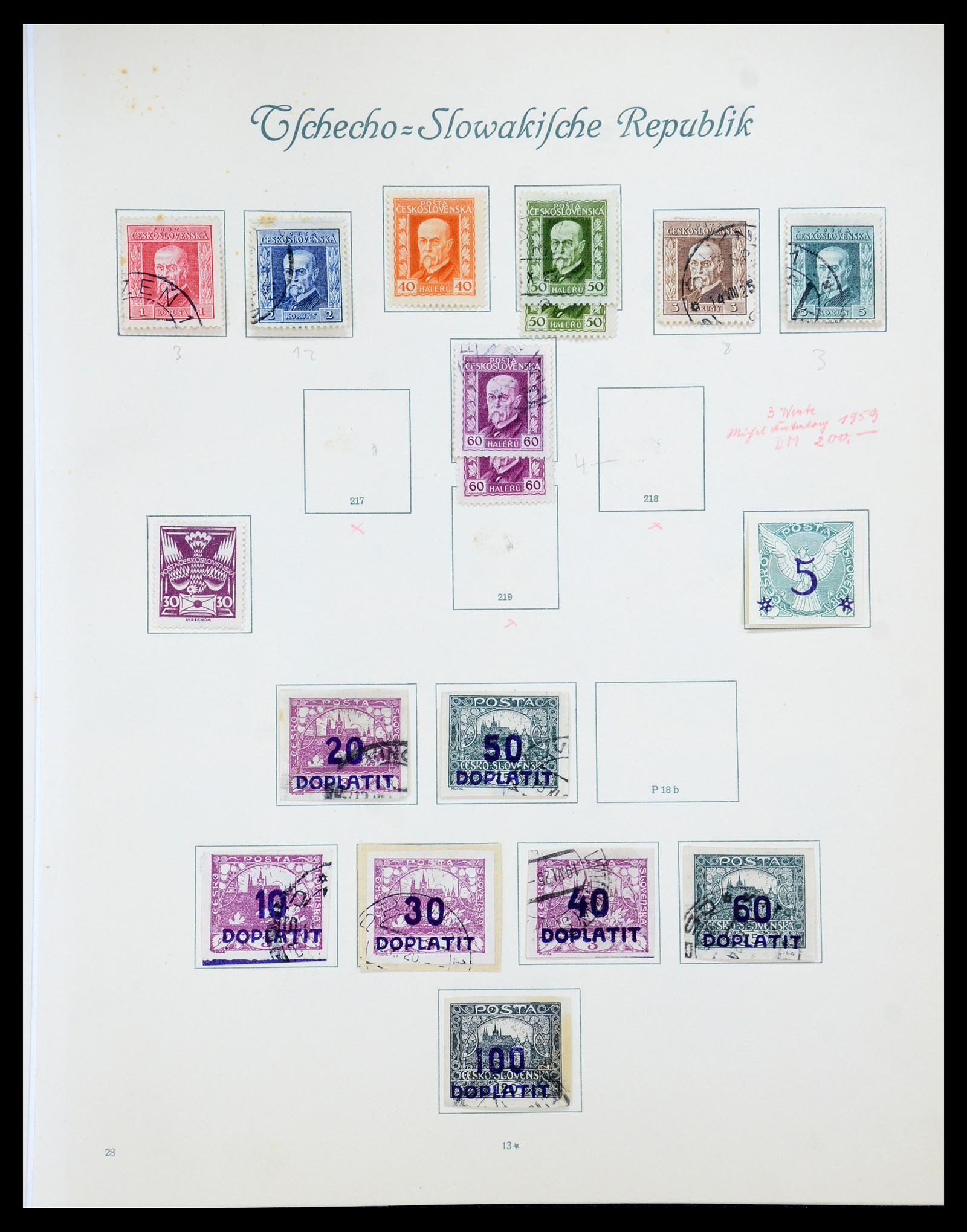 35672 232 - Postzegelverzameling 35672 Tsjechoslowakije 1918-1970.