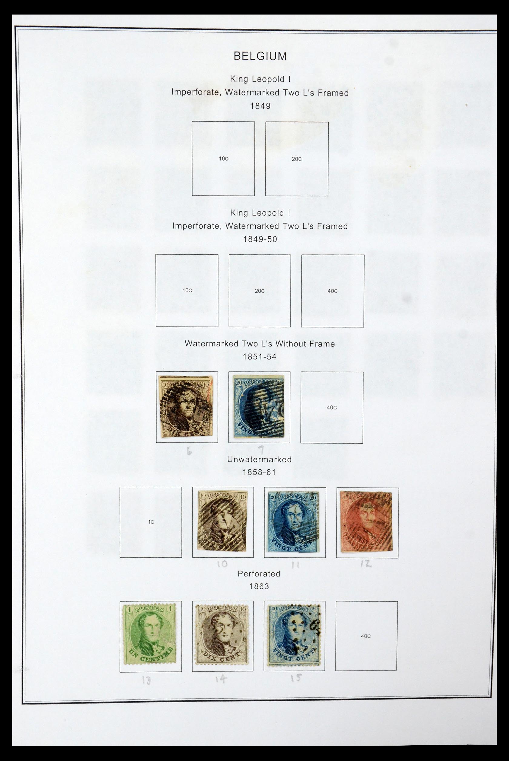 35678 001 - Stamp Collection 35678 Belgium 1851-1965.