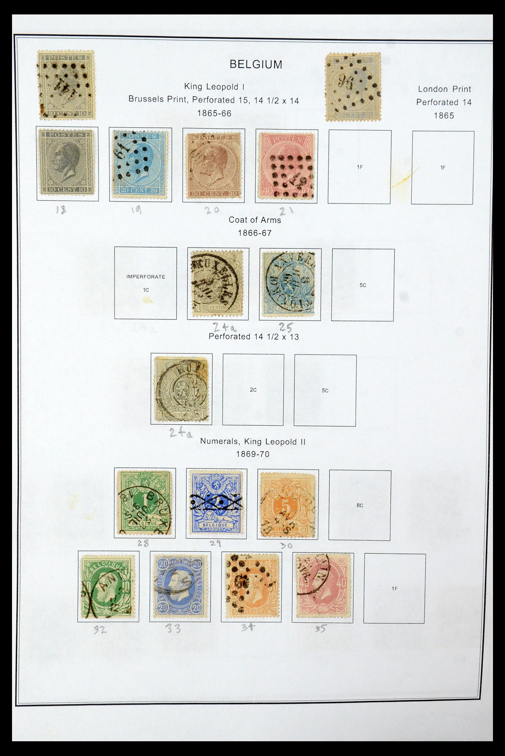 35678 003 - Stamp Collection 35678 Belgium 1851-1965.