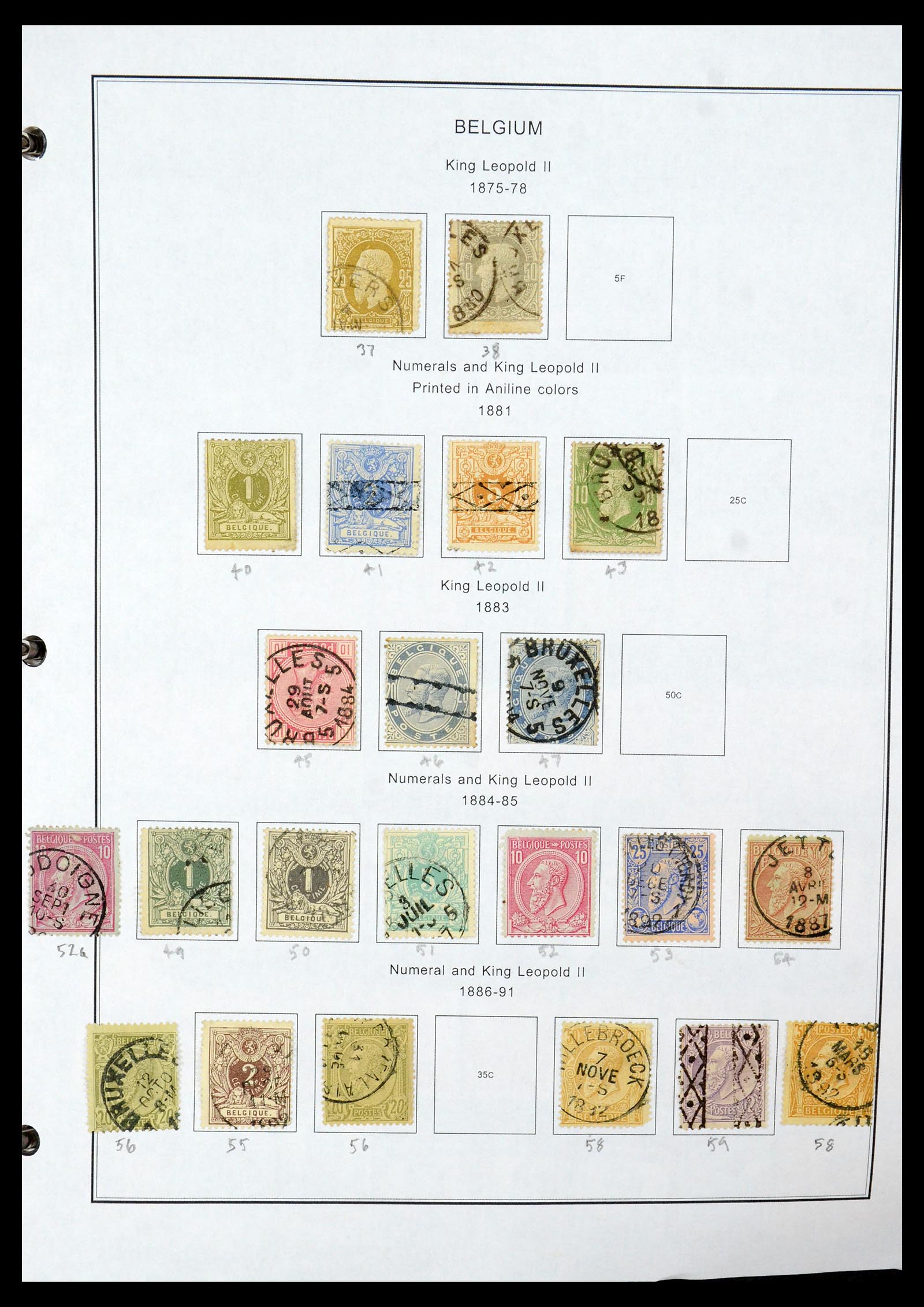 35678 004 - Postzegelverzameling 35678 België 1851-1965.