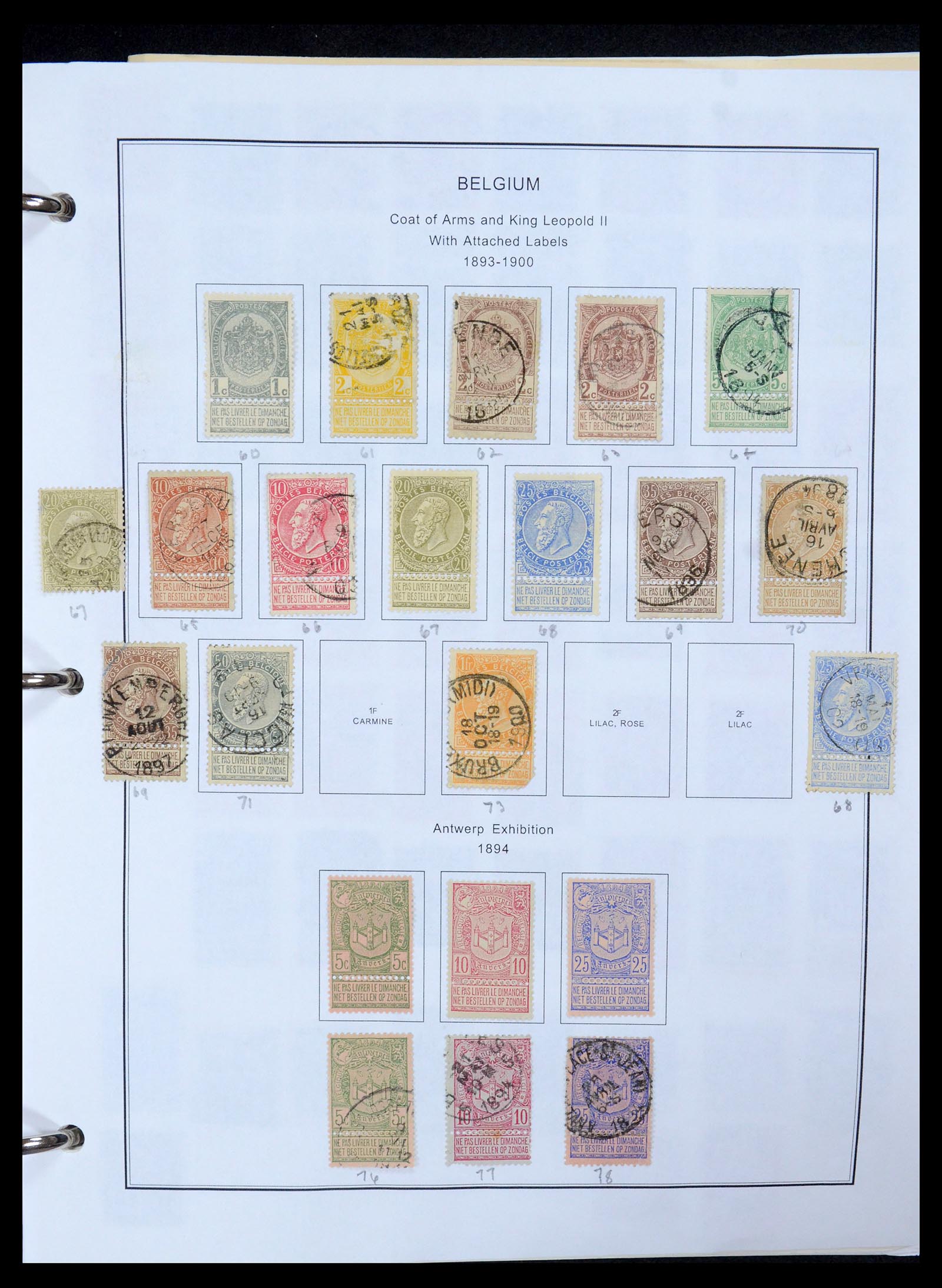 35678 008 - Postzegelverzameling 35678 België 1851-1965.