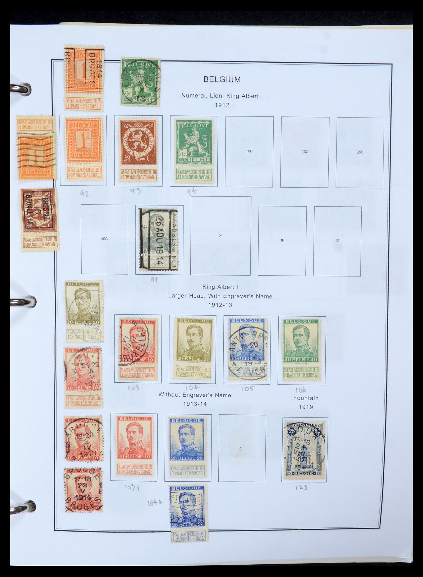 35678 012 - Postzegelverzameling 35678 België 1851-1965.