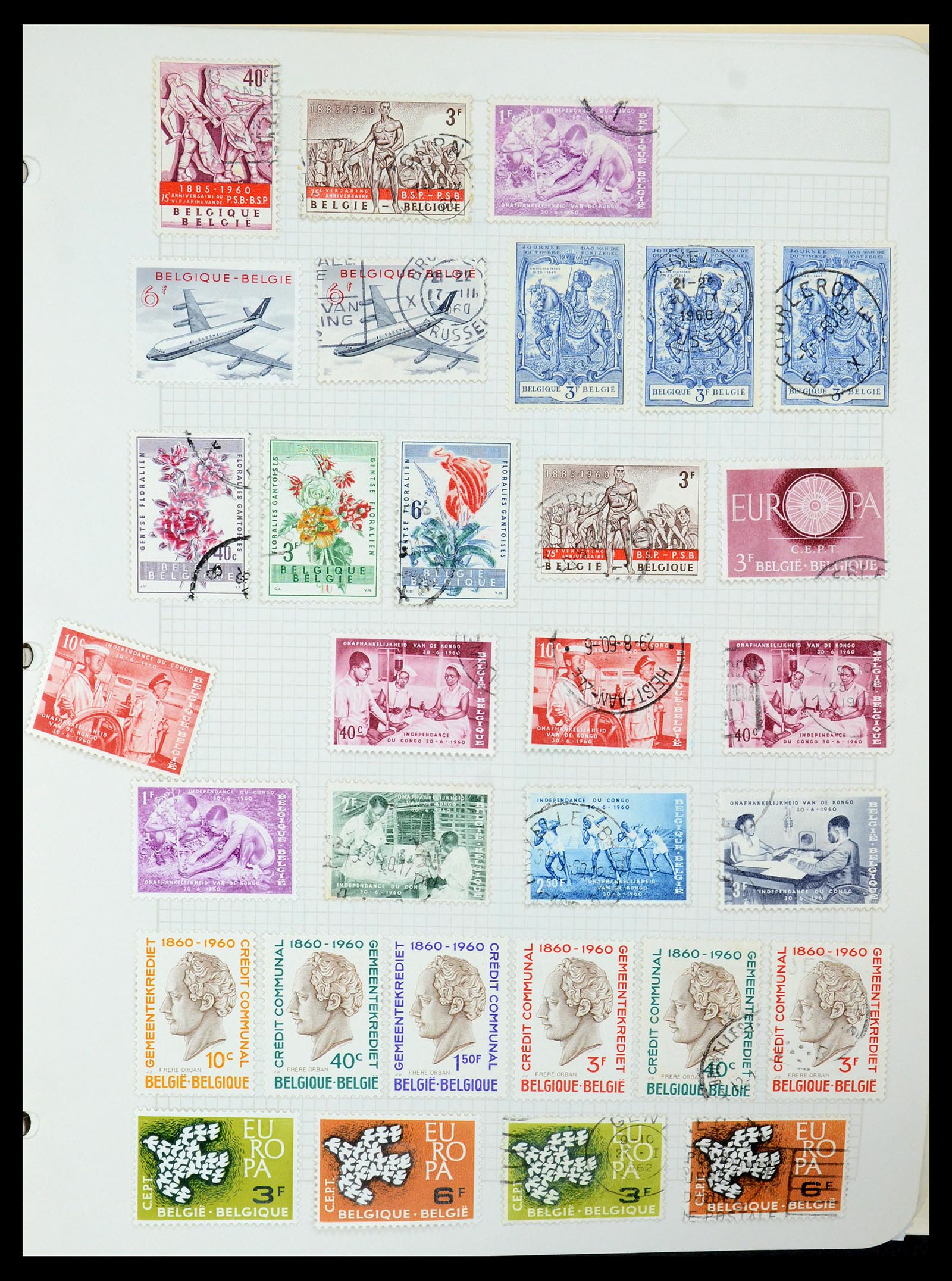 35678 038 - Postzegelverzameling 35678 België 1851-1965.