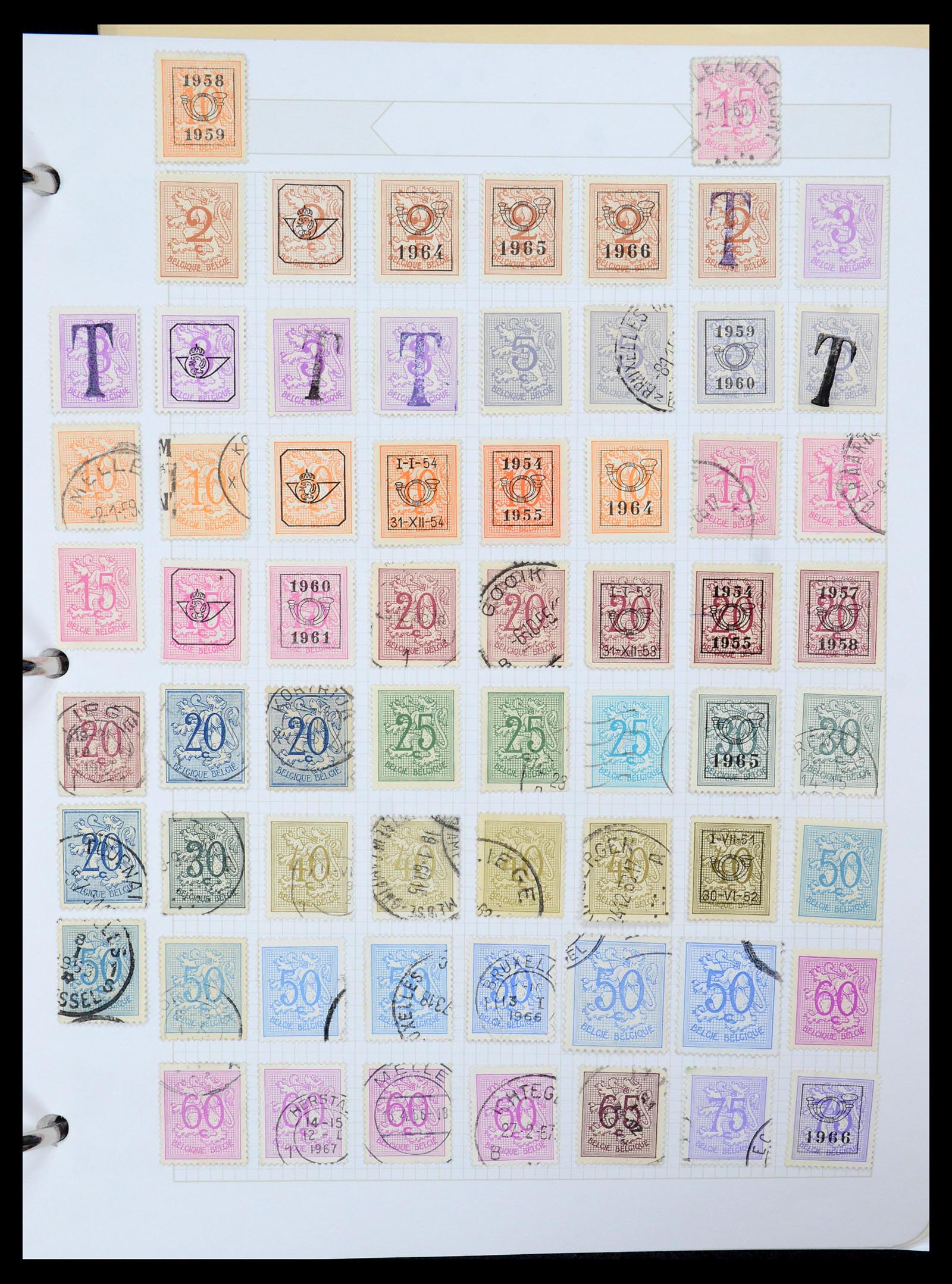 35678 050 - Postzegelverzameling 35678 België 1851-1965.